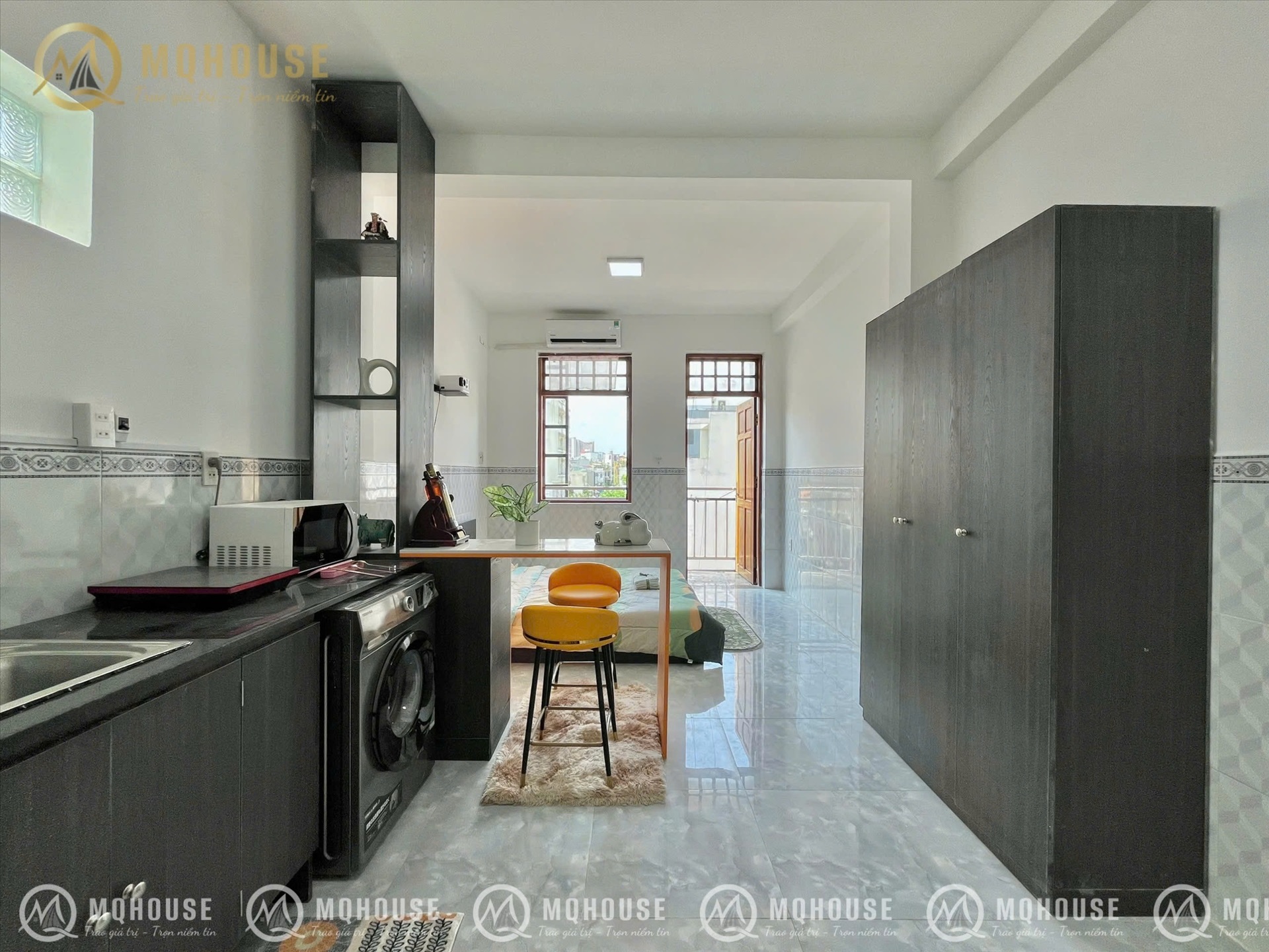 Phòng trọ Studio 30m2 tại Cá Mập House Lê Văn Sỹ - Tân Bình - Phòng ngủ
