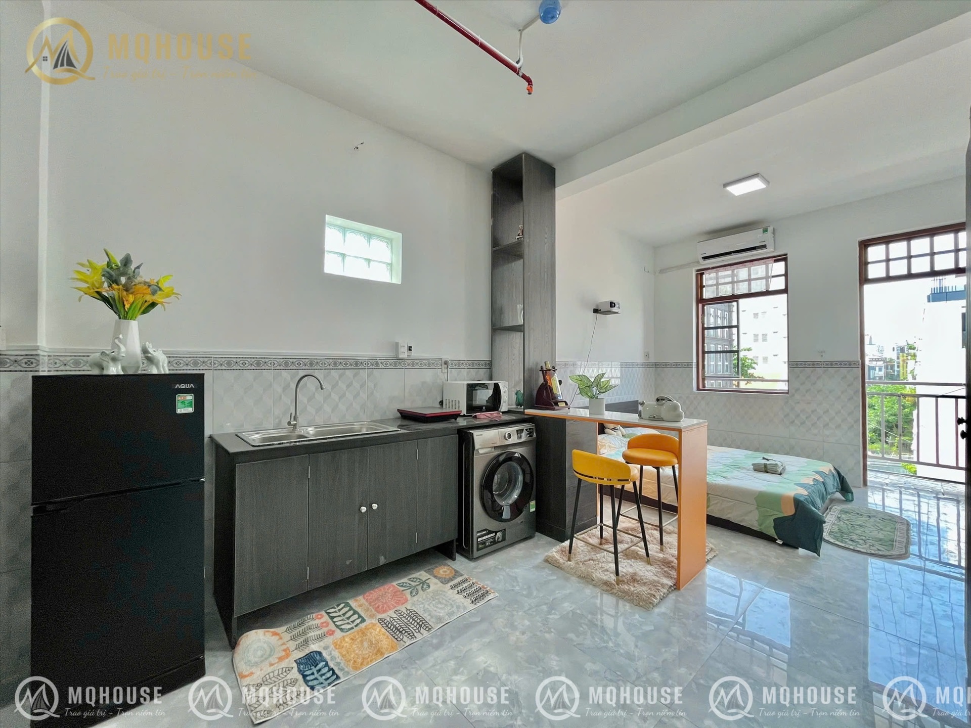 Phòng trọ Studio 30m2 tại Cá Mập House Lê Văn Sỹ - Tân Bình - Phòng bếp