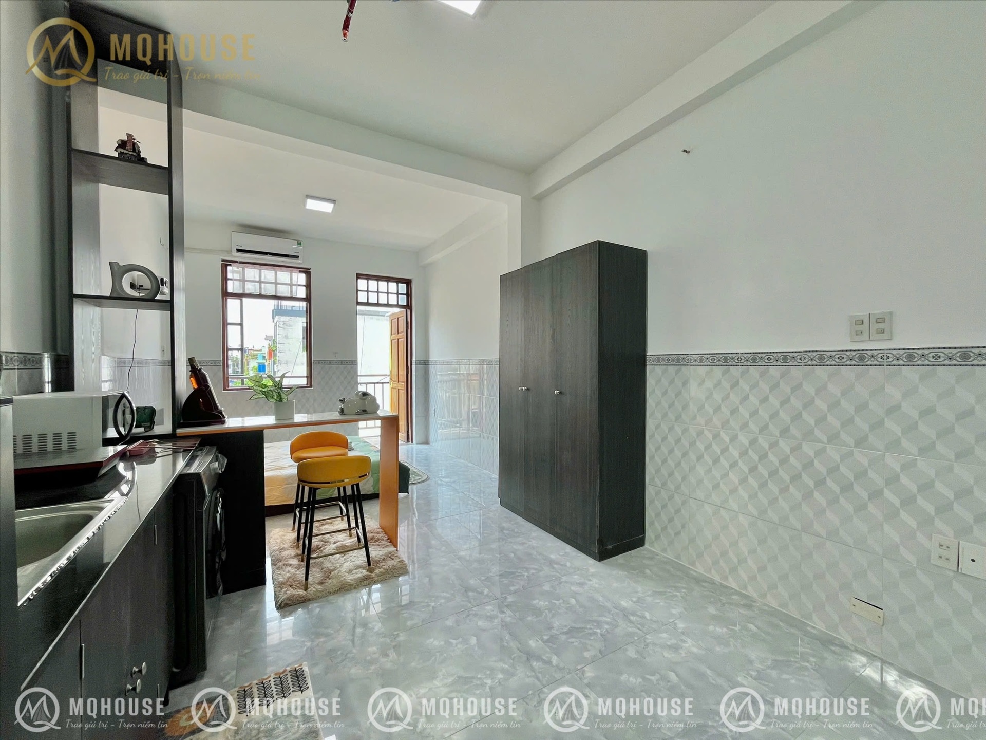Phòng trọ Studio 30m2 tại Cá Mập House Lê Văn Sỹ - Tân Bình - Phòng ngủ