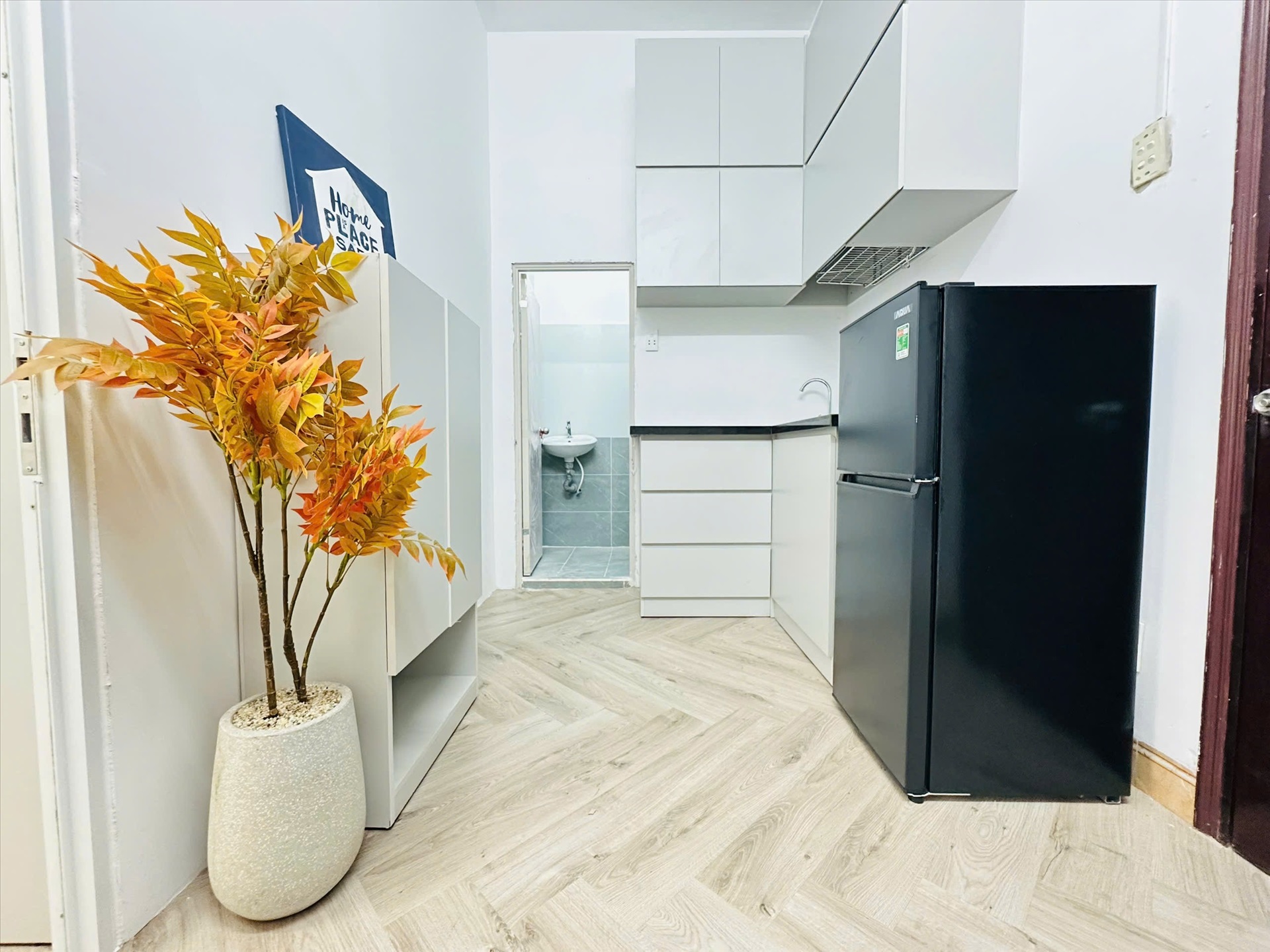 Phòng trọ 1 Phòng ngủ 22m2 tại NF Real Apartment Trường Sa - Tân Bình - Phòng bếp