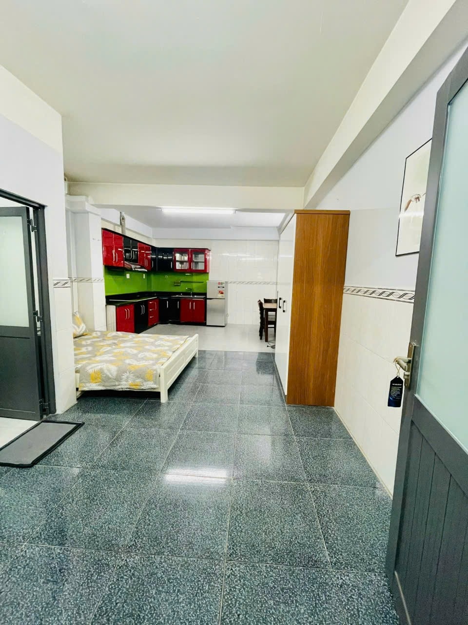 Phòng trọ Studio 30m2 tại Wish Home Lạc Long Quân - Tân Bình - Phòng ngủ