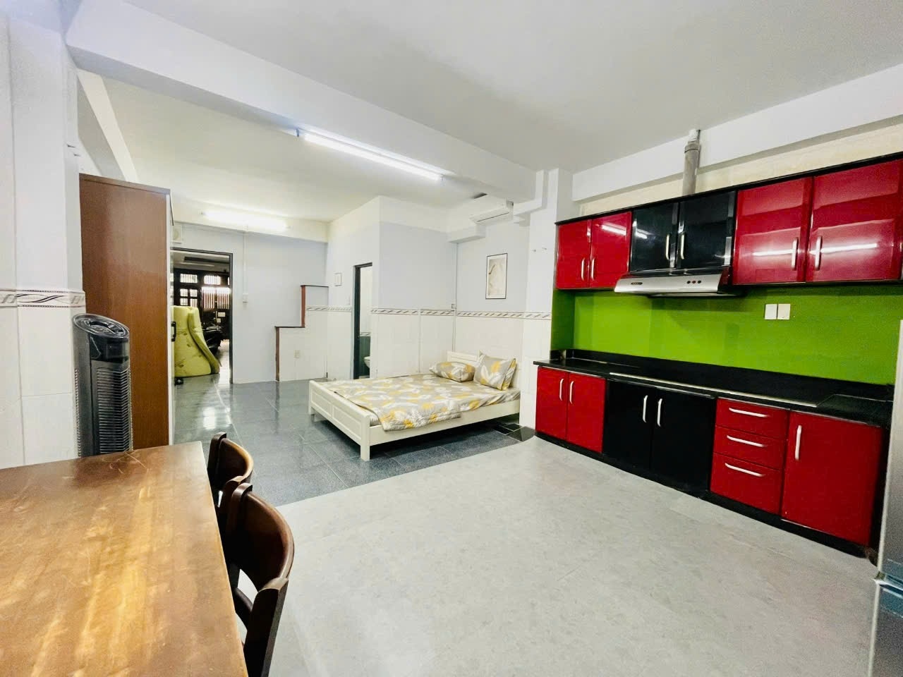 Phòng trọ Studio 30m2 tại Wish Home Lạc Long Quân - Tân Bình - Phòng ngủ