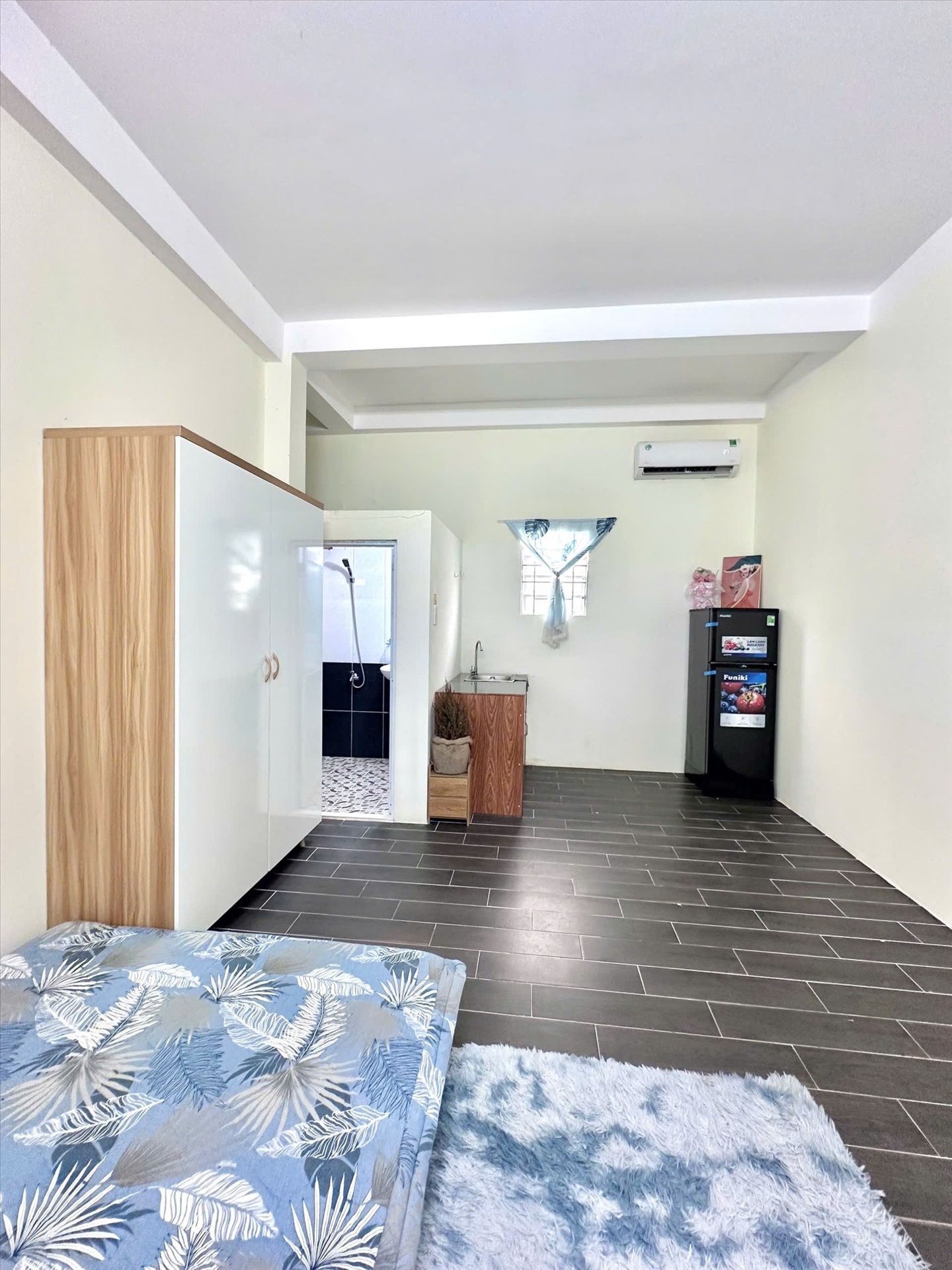 Phòng trọ Studio 25m2 tại Diamond House Tân Trụ - Tân Bình - Phòng ngủ