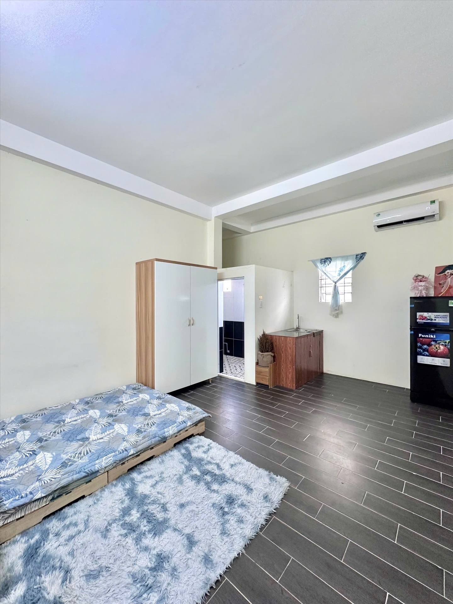 Phòng trọ Studio 25m2 tại Diamond House Tân Trụ - Tân Bình - Phòng ngủ