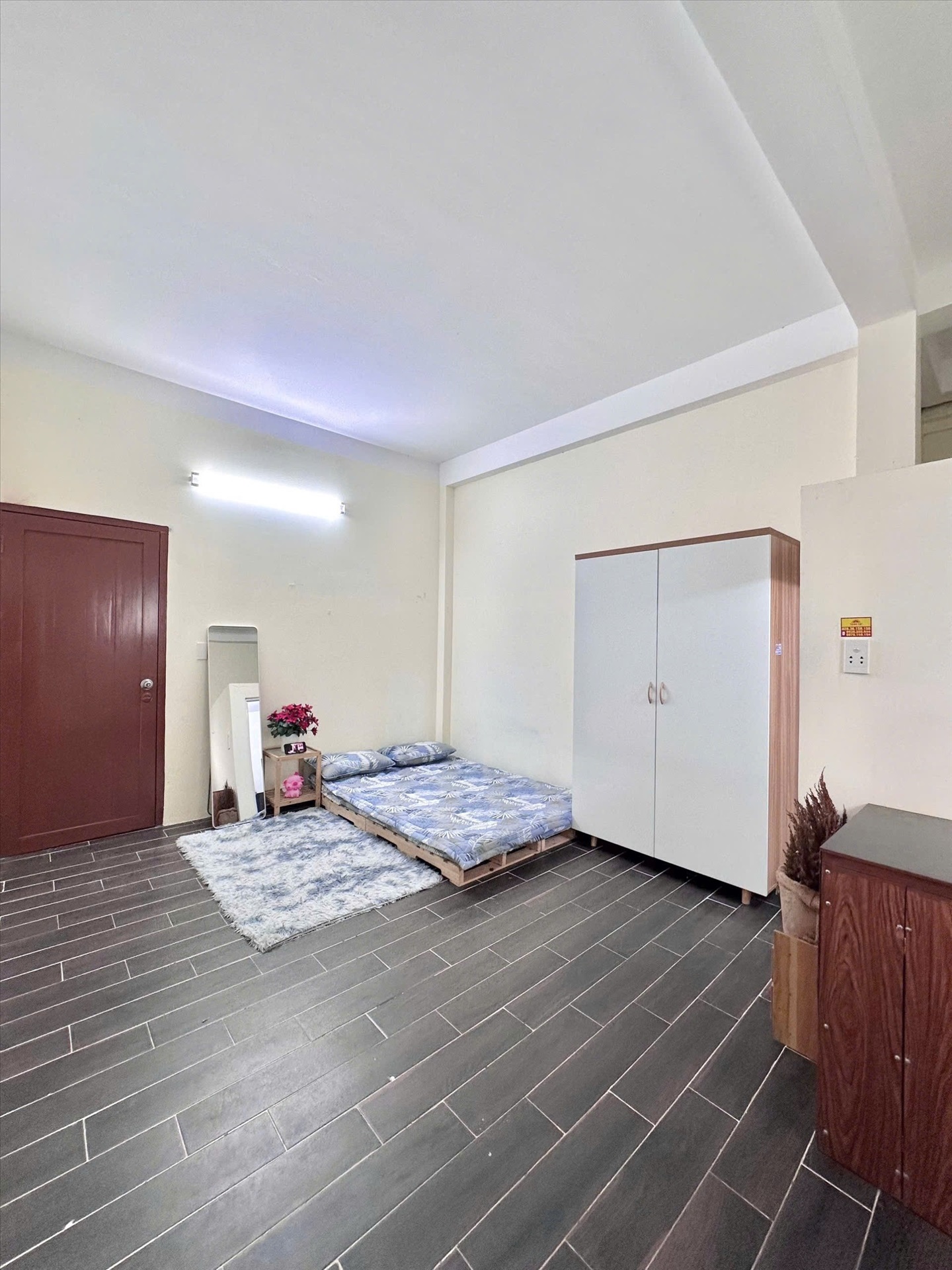 Phòng trọ Studio 25m2 tại Diamond House Tân Trụ - Tân Bình - Phòng ngủ