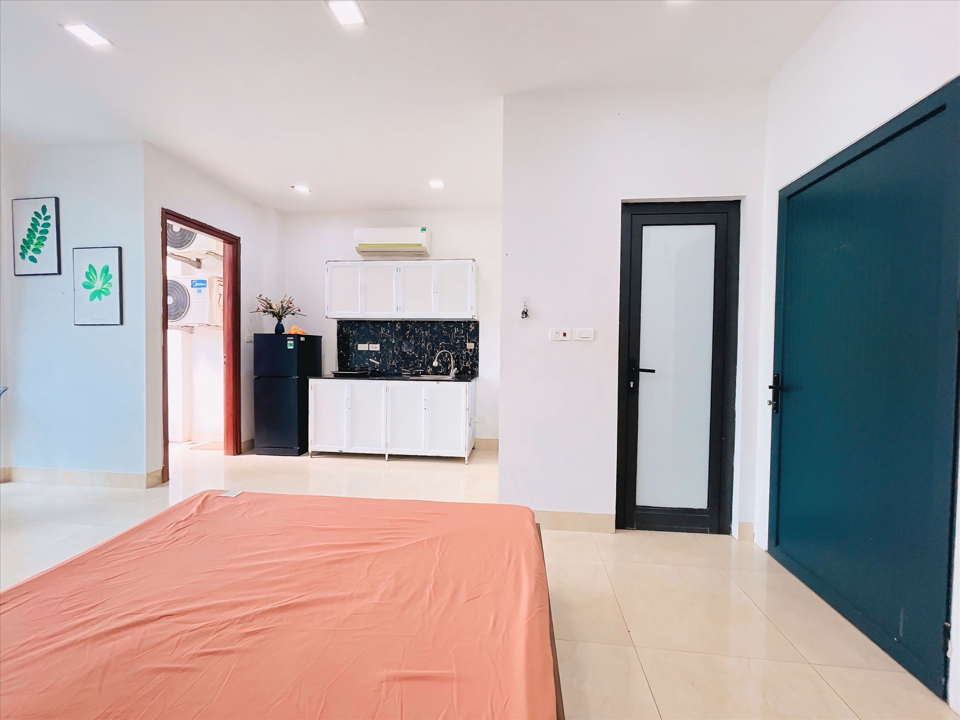 Phòng trọ Studio 27m2 tại HappyHomes Thiên Hiền - Nam Từ Liêm - Phòng ngủ