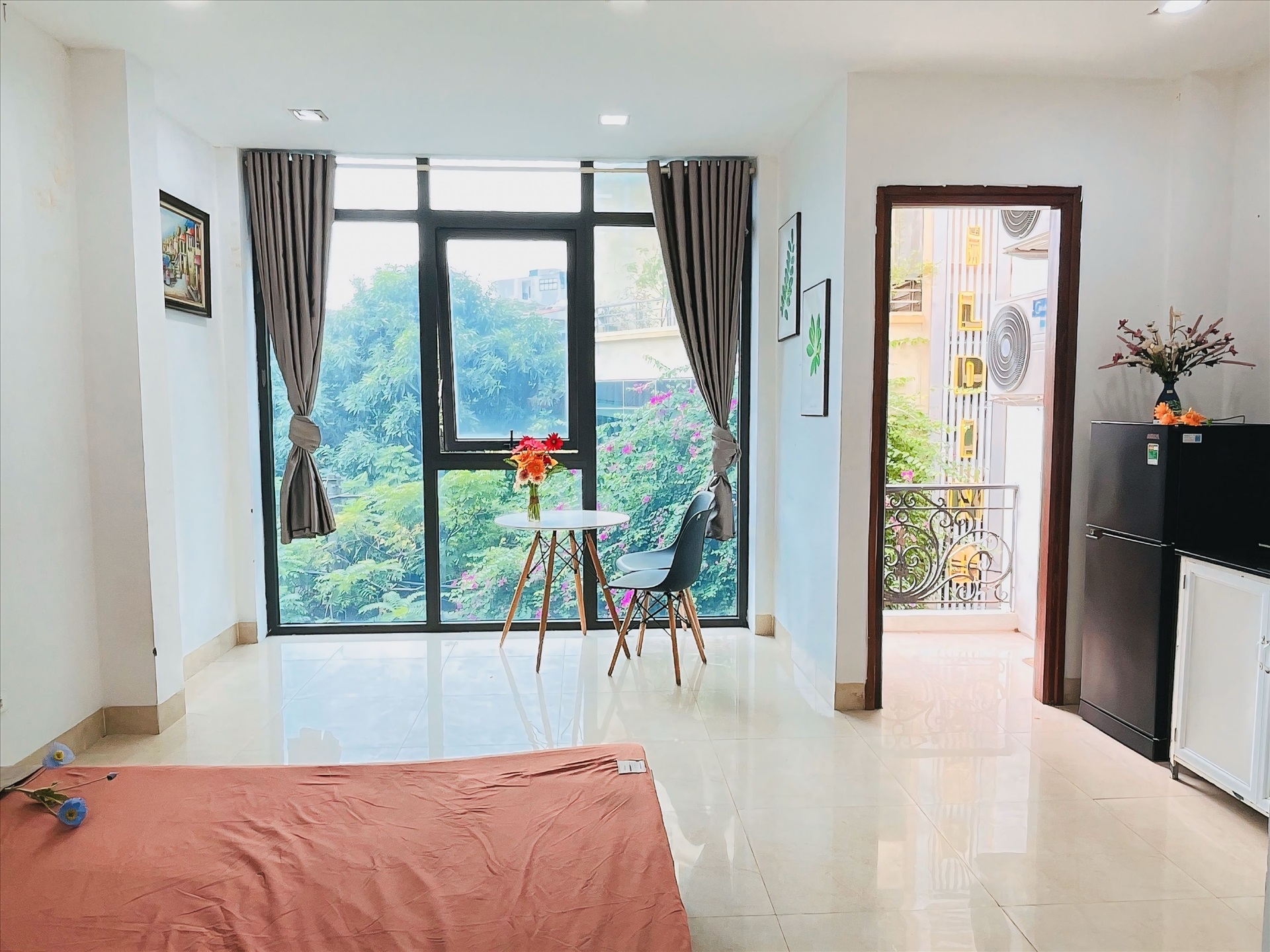 Phòng trọ Studio 27m2 tại HappyHomes Thiên Hiền - Nam Từ Liêm - Phòng khách