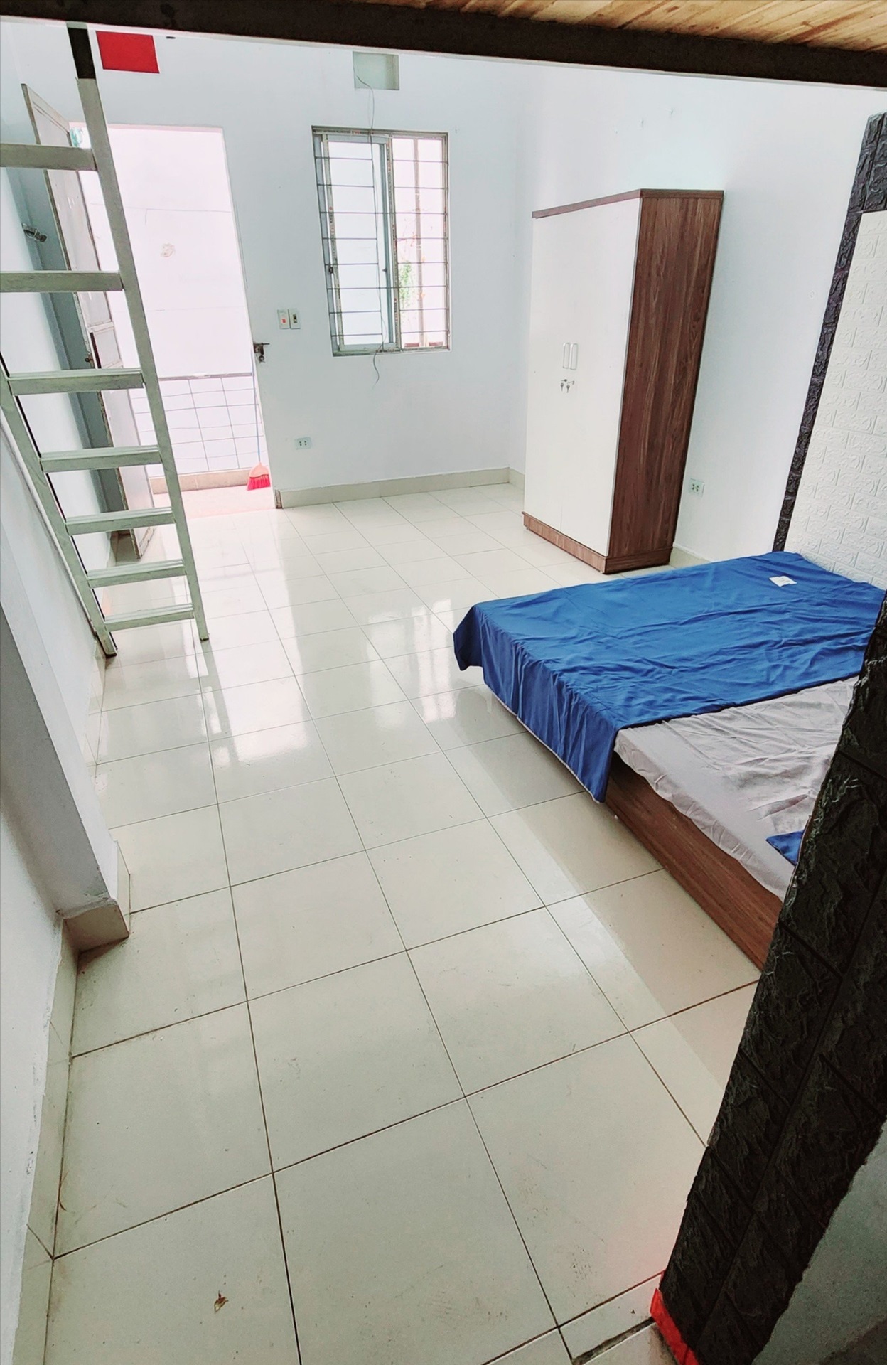 Phòng trọ Duplex 25m2 tại Happyhomes 1 Hồ Tùng Mậu - Bắc Từ Liêm - Phòng ngủ