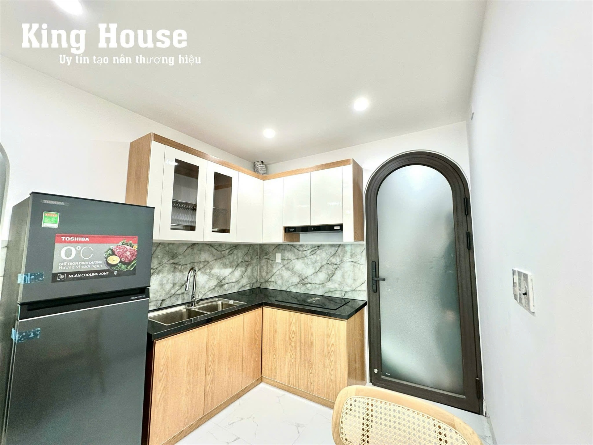 Phòng trọ Studio 30m2 tại AH House Phan Văn Trị - Bình Thạnh - Phòng bếp