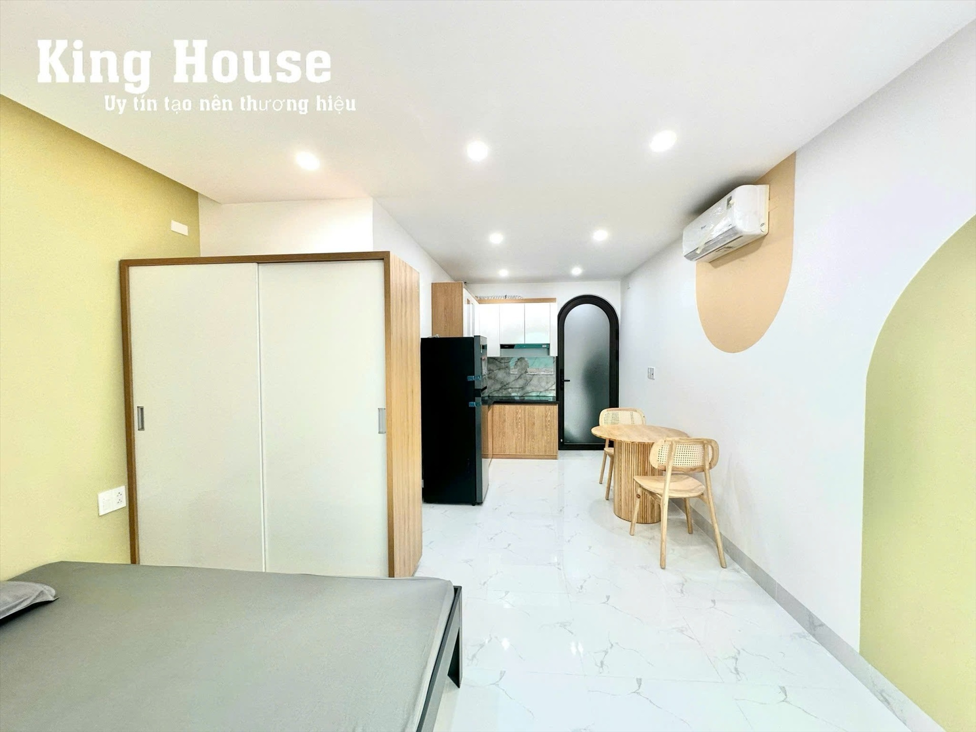 Phòng trọ Studio 30m2 tại AH House Phan Văn Trị - Bình Thạnh - Phòng bếp