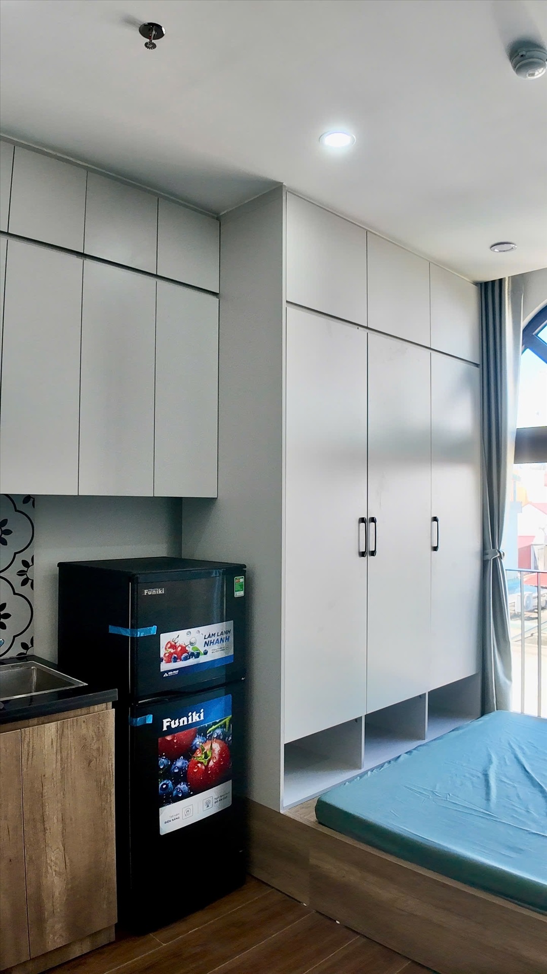 Phòng trọ Studio 18m2 tại Be Home Trung Kính - Cầu Giấy - Phòng bếp