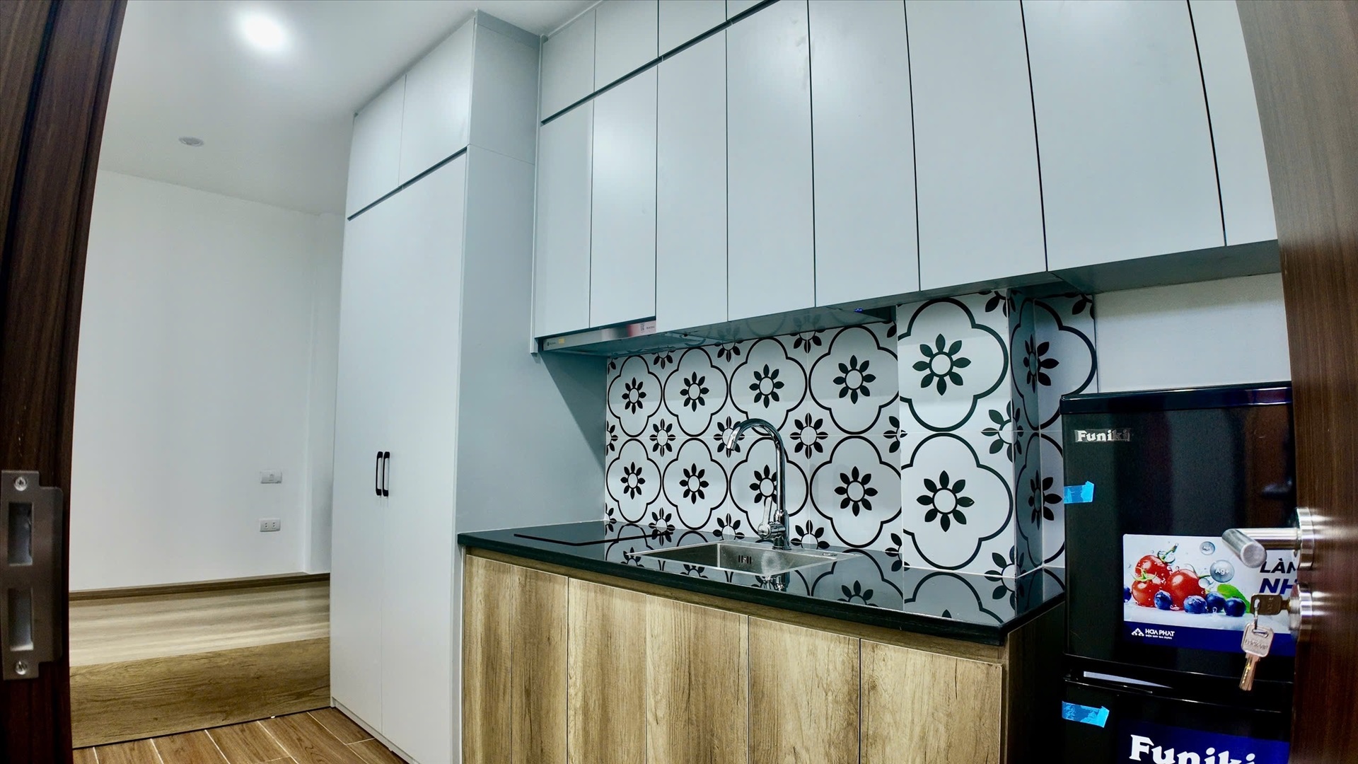 Phòng trọ Studio 16m2 tại Be Home Trung Kính - Cầu Giấy - Phòng bếp