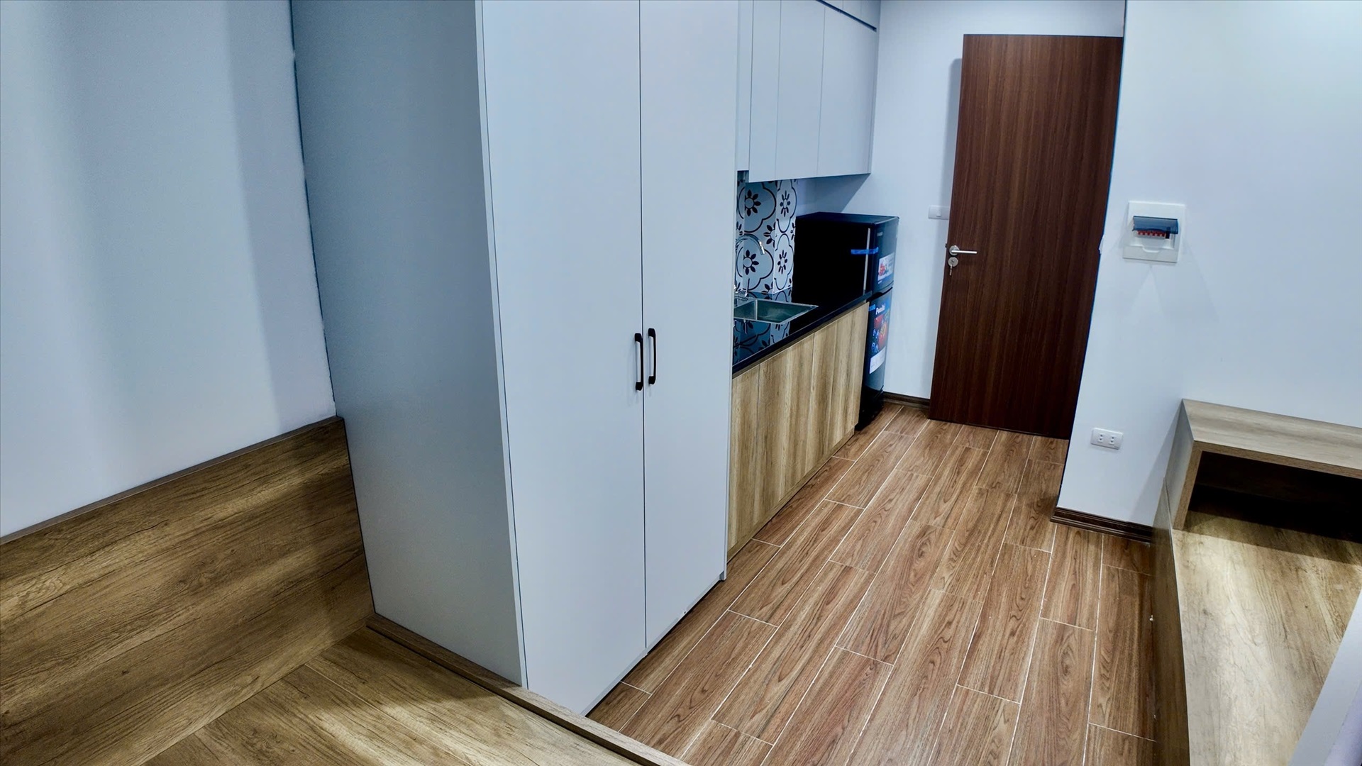 Phòng trọ Studio 16m2 tại Be Home Trung Kính - Cầu Giấy - Phòng bếp