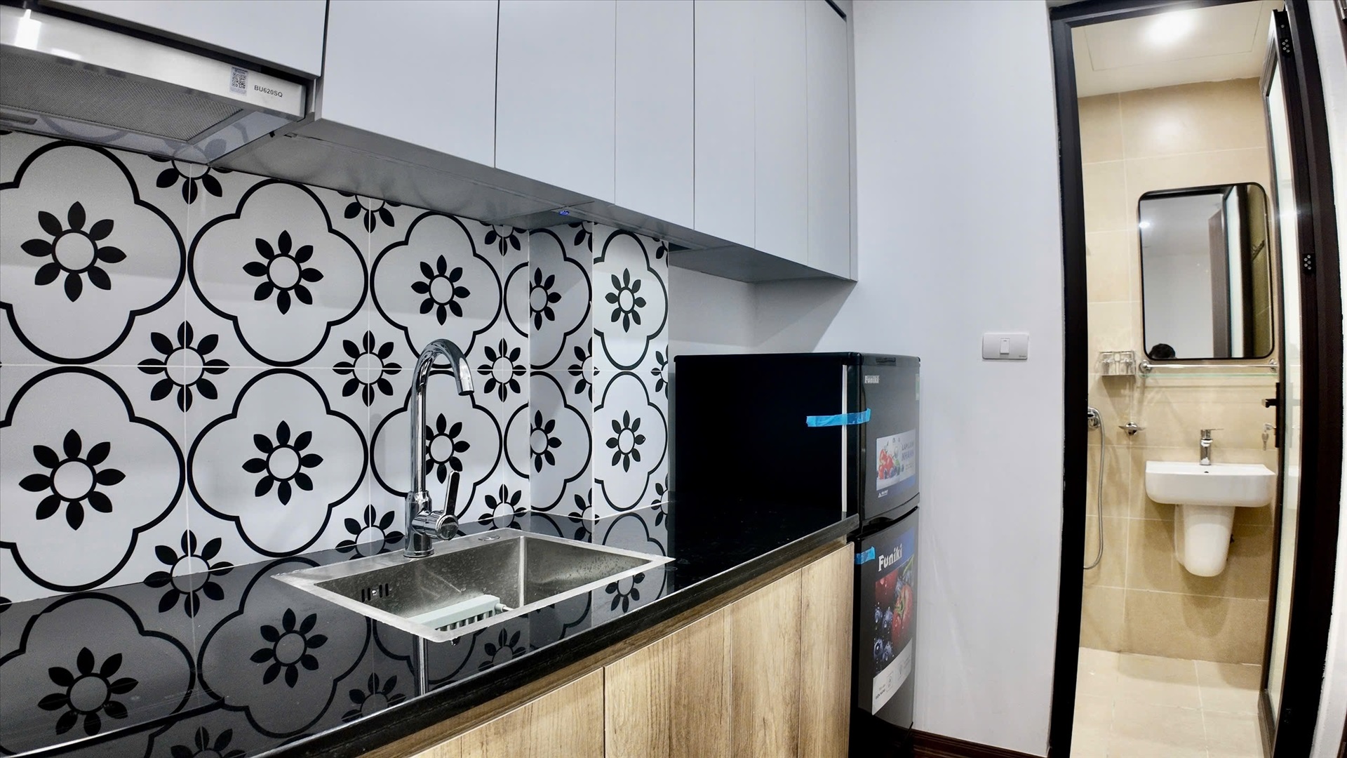 Phòng trọ Studio 16m2 tại Be Home Trung Kính - Cầu Giấy - Phòng bếp