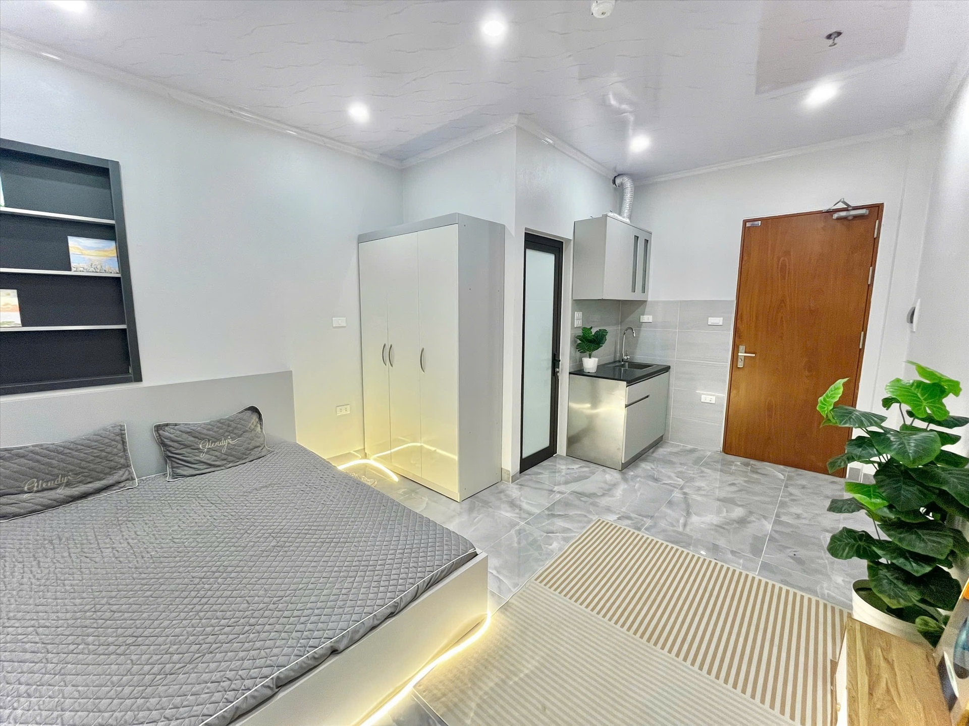 Phòng trọ Studio 25m2 tại Timehouse 3 Phú Mỹ - Nam Từ Liêm - Phòng ngủ