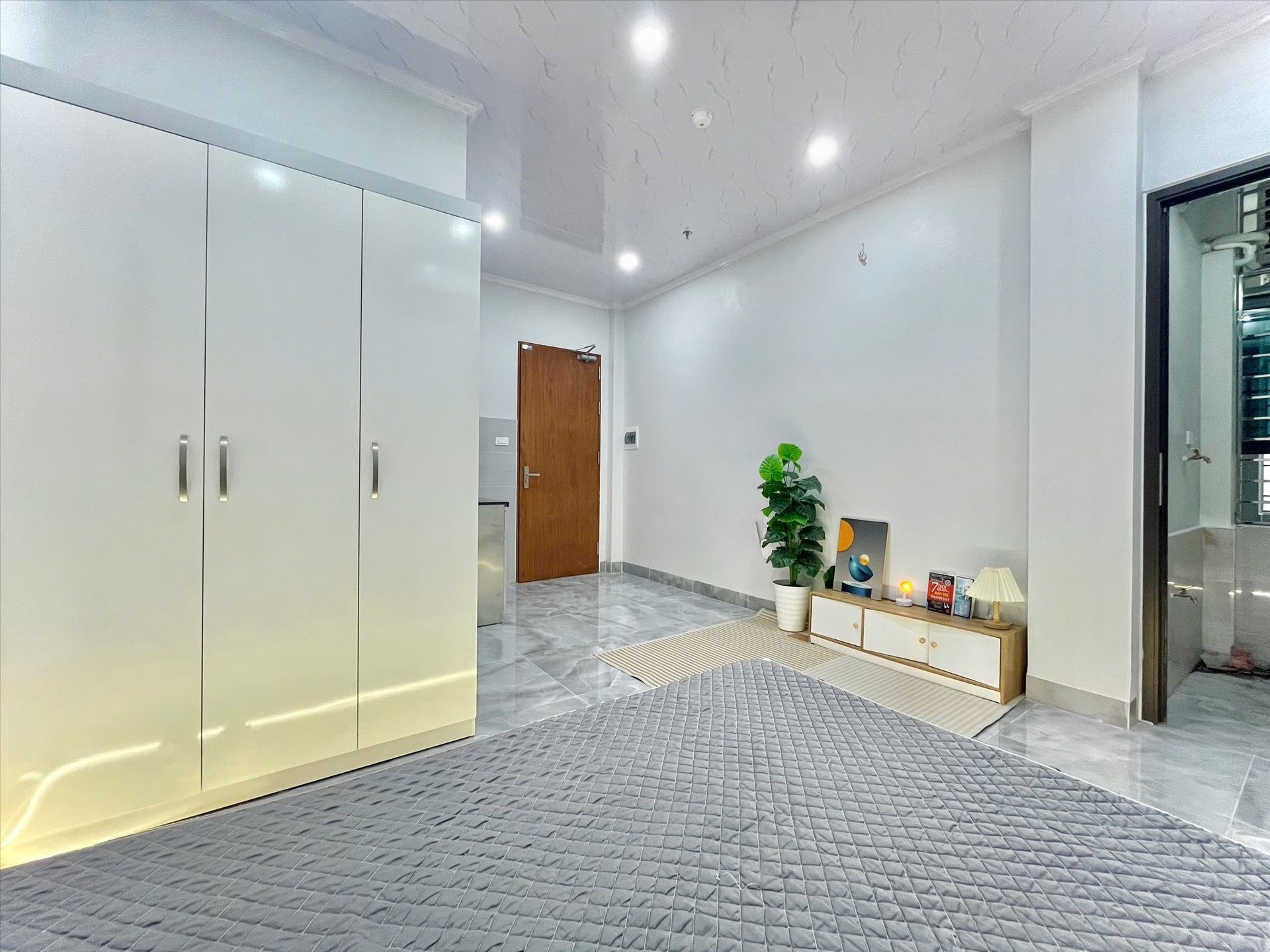 Phòng trọ Studio 25m2 tại Timehouse 3 Phú Mỹ - Nam Từ Liêm - Phòng khách