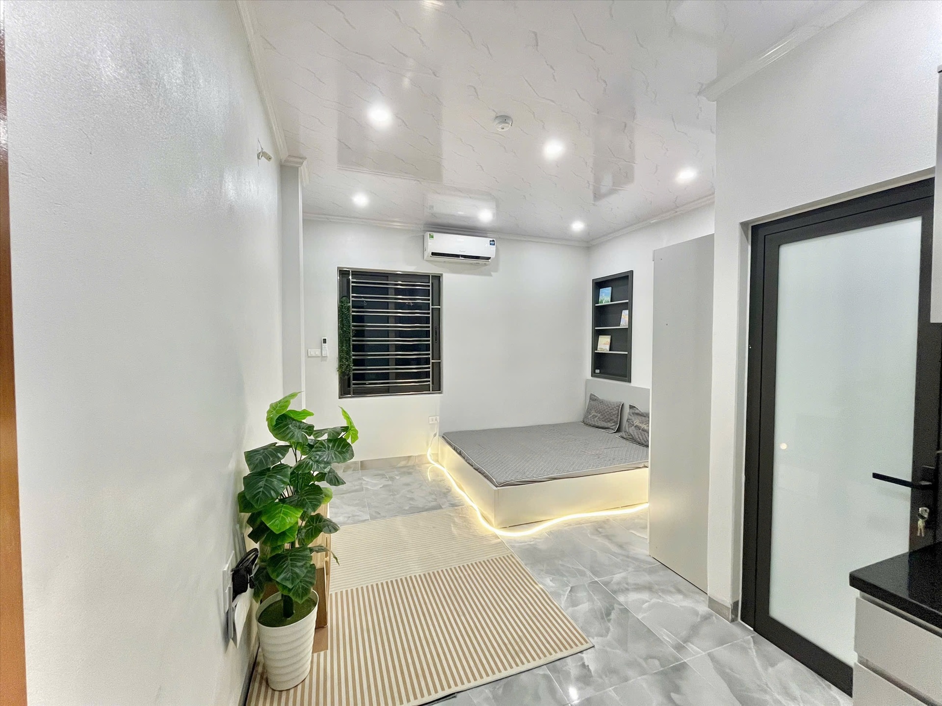 Phòng trọ Studio 25m2 tại Timehouse 3 Phú Mỹ - Nam Từ Liêm - Phòng ngủ