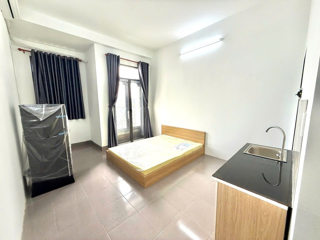Phòng trọ Studio 30m2 tại HaLaHouse Tạ Quang Bửu - Quận 8 - Phòng ngủ
