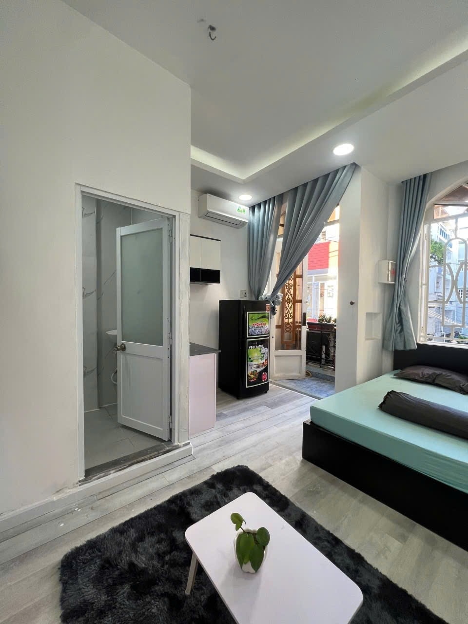 Phòng trọ Studio 25m2 tại HV Home Nguyễn Thanh Tuyền - Tân Bình - Phòng ngủ