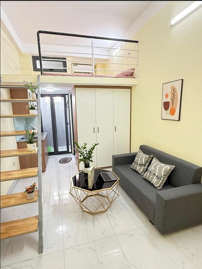 Phòng trọ Duplex 25m2 tại Big Home Xuân Phương  - Nam Từ Liêm - Phòng khách