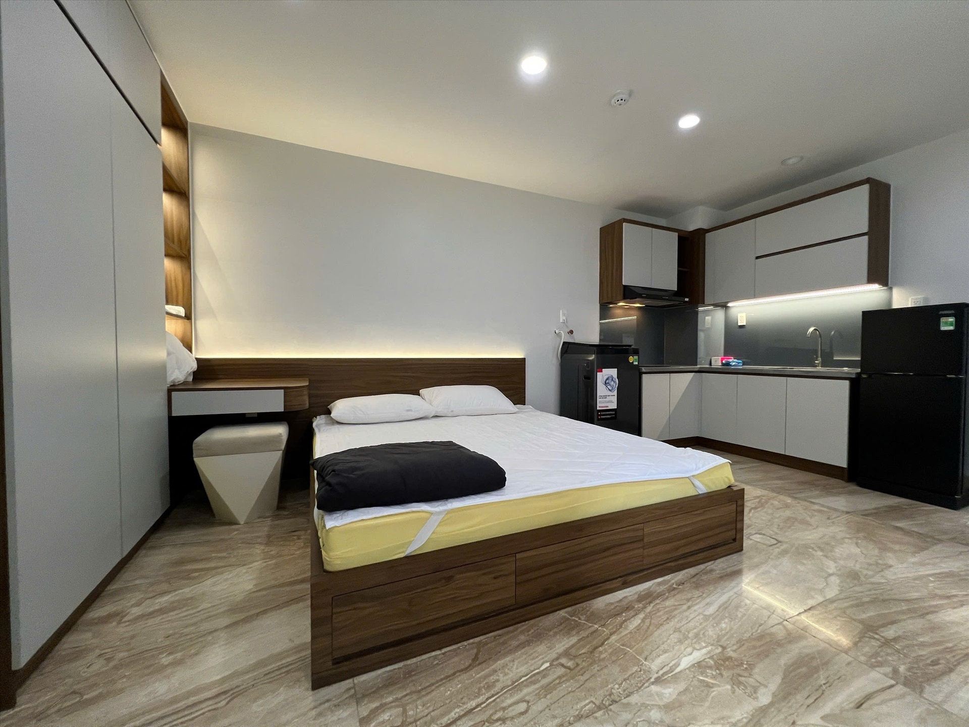 Phòng trọ Studio 30m2 tại The Forest Home Võ Văn Kiệt - Quận 1 - Phòng ngủ