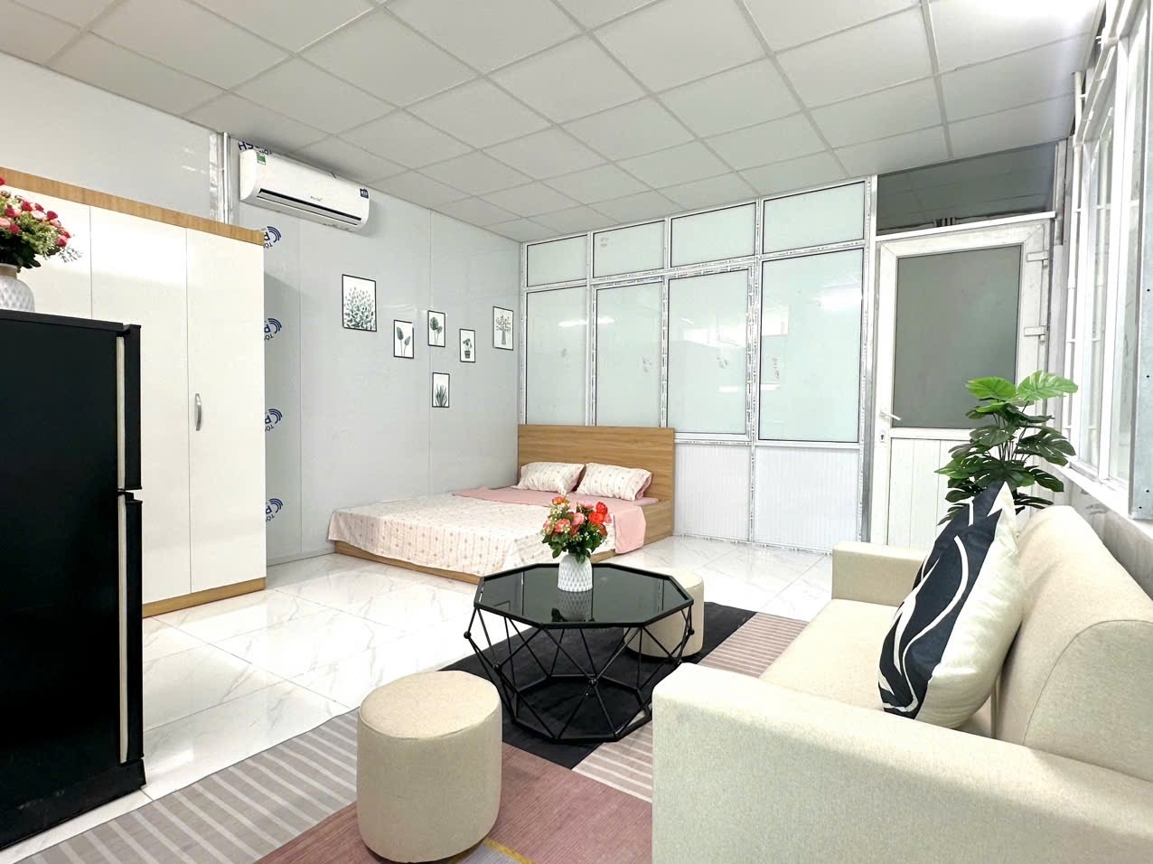 Phòng trọ Studio 25m2 tại Time House 2 Chính Kinh - Thanh Xuân - Phòng ngủ