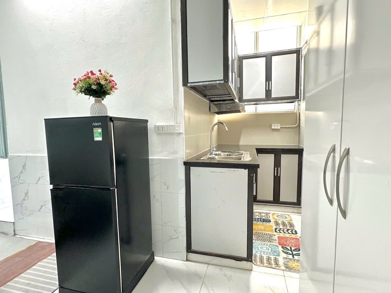 Phòng trọ Studio 25m2 tại Time House 2 Chính Kinh - Thanh Xuân - Phòng bếp
