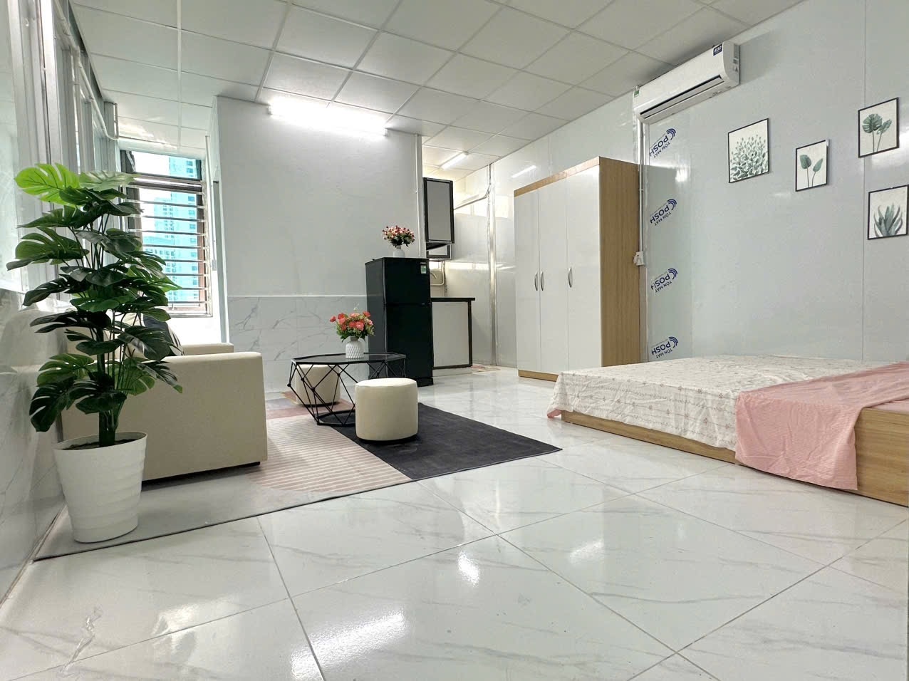 Phòng trọ Studio 25m2 tại Time House 2 Chính Kinh - Thanh Xuân - Ban công