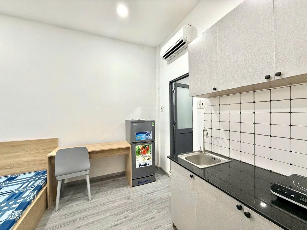 Phòng trọ Studio 30m2 tại Như Ý Home Nguyễn Gia Trí - Bình Thạnh - Phòng ngủ