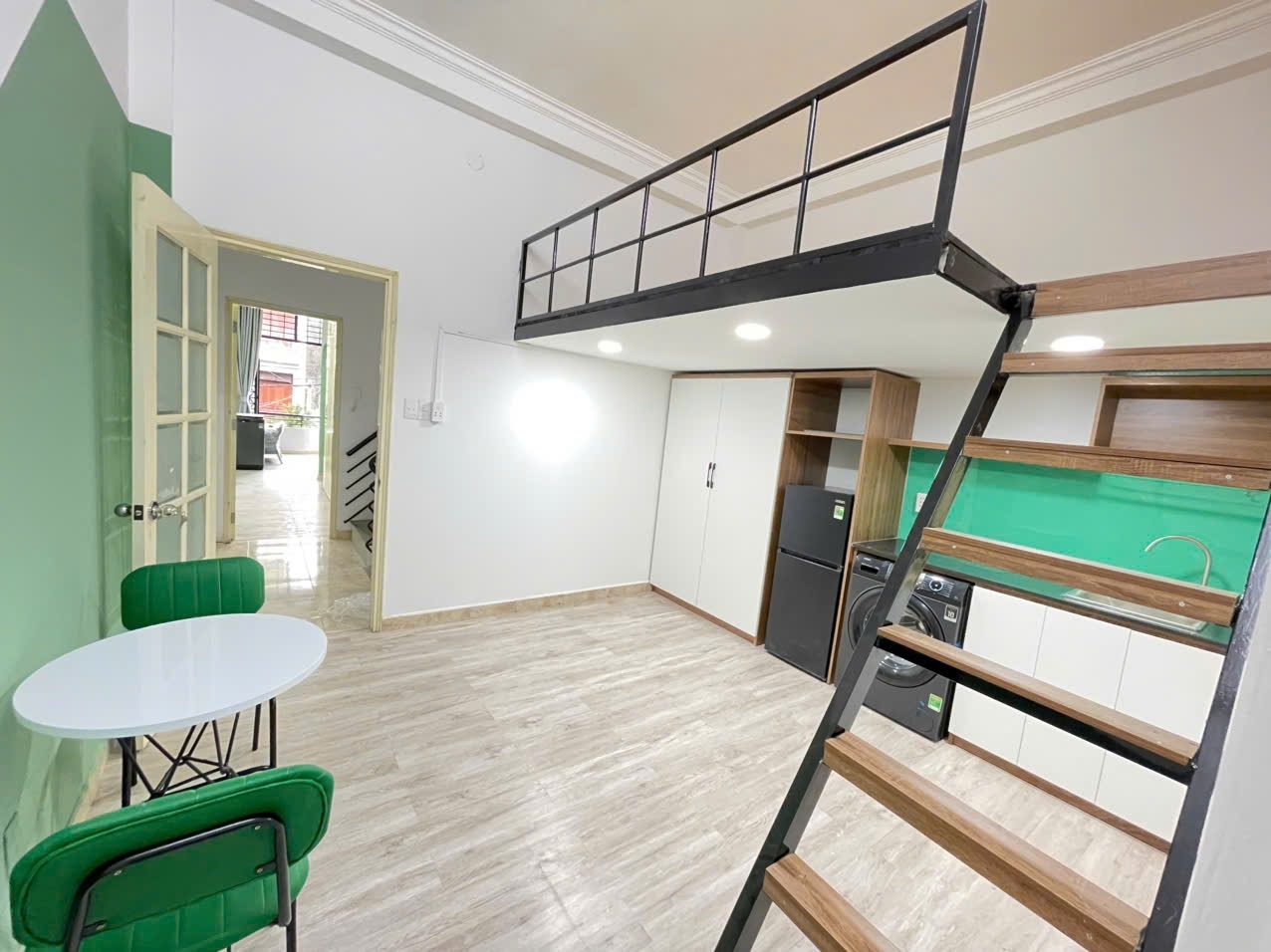 Phòng trọ Duplex 20m2 tại AK Home Chu Văn An - Bình Thạnh - Phòng khách