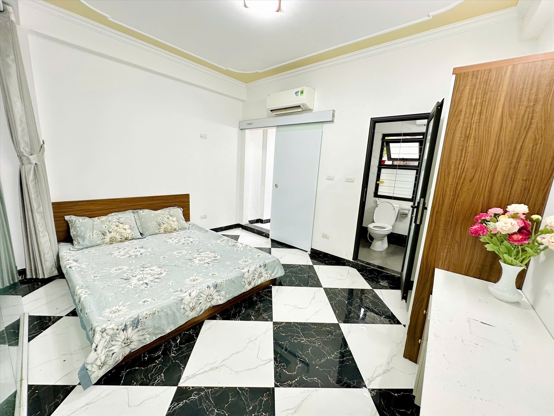 Phòng trọ Studio 40m2 tại TT House Nhân Hòa - Thanh Xuân - Phòng ngủ