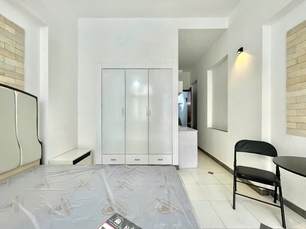 Phòng trọ Studio 25m2 tại Bhome Nguyễn Hữu Cảnh - Bình Thạnh - Phòng ngủ