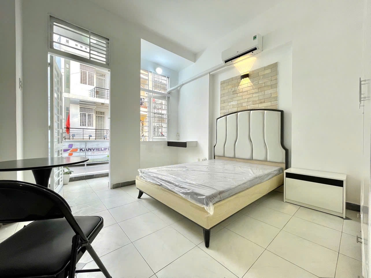 Phòng trọ Studio 25m2 tại Bhome Nguyễn Hữu Cảnh - Bình Thạnh - Phòng ngủ