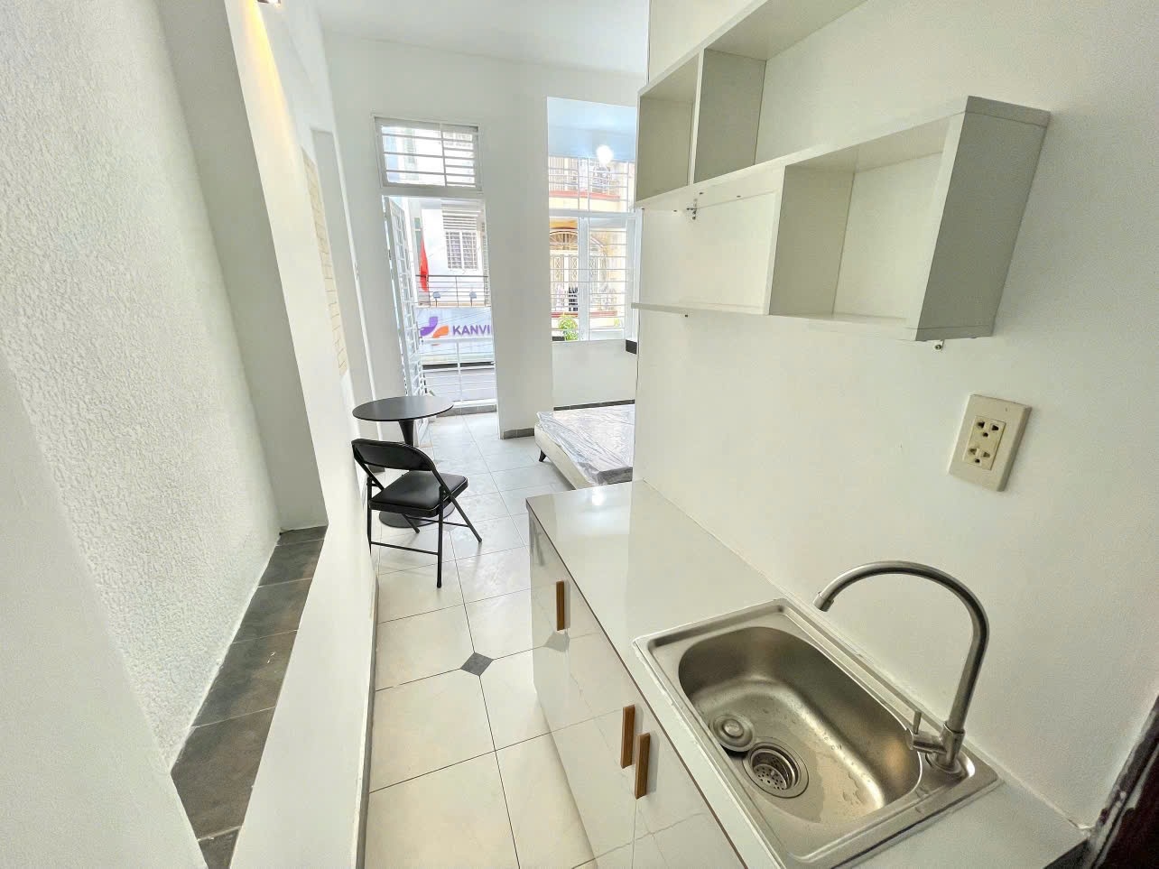 Phòng trọ Studio 25m2 tại Bhome Nguyễn Hữu Cảnh - Bình Thạnh - Phòng bếp