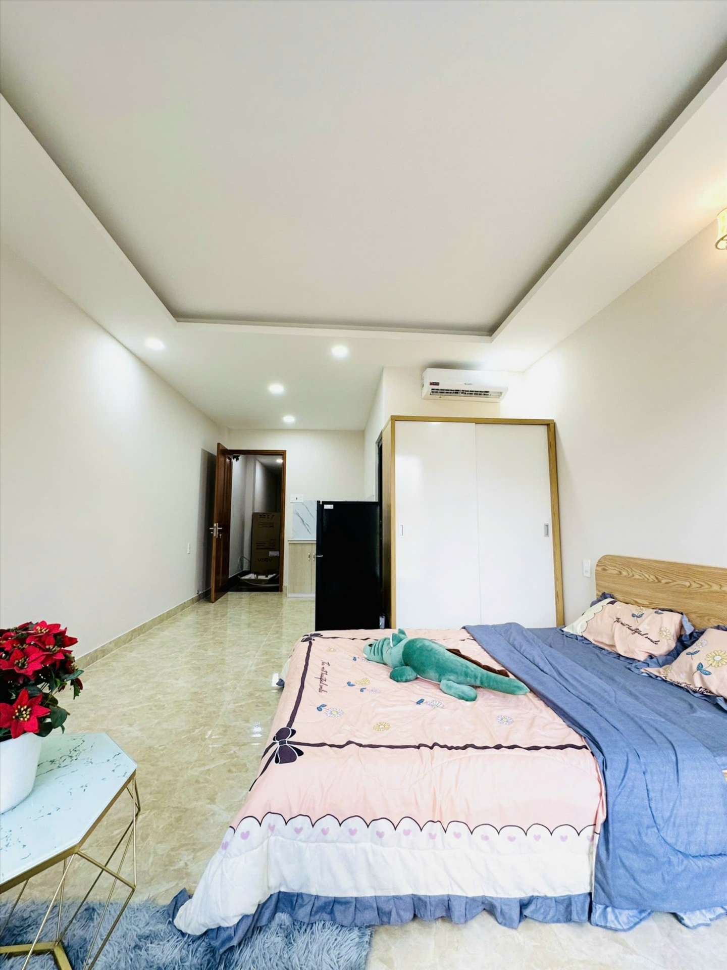 Phòng trọ Studio 30m2 tại Diamond House Nơ Trang Long 1 - Bình Thạnh - Phòng ngủ