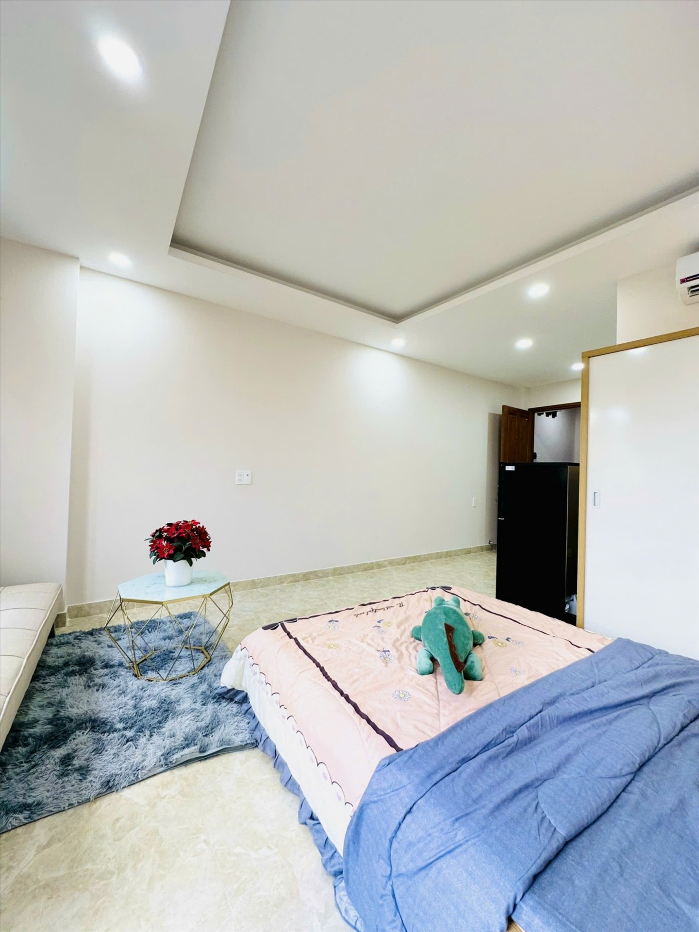 Phòng trọ Studio 30m2 tại Diamond House Nơ Trang Long 1 - Bình Thạnh - Phòng ngủ