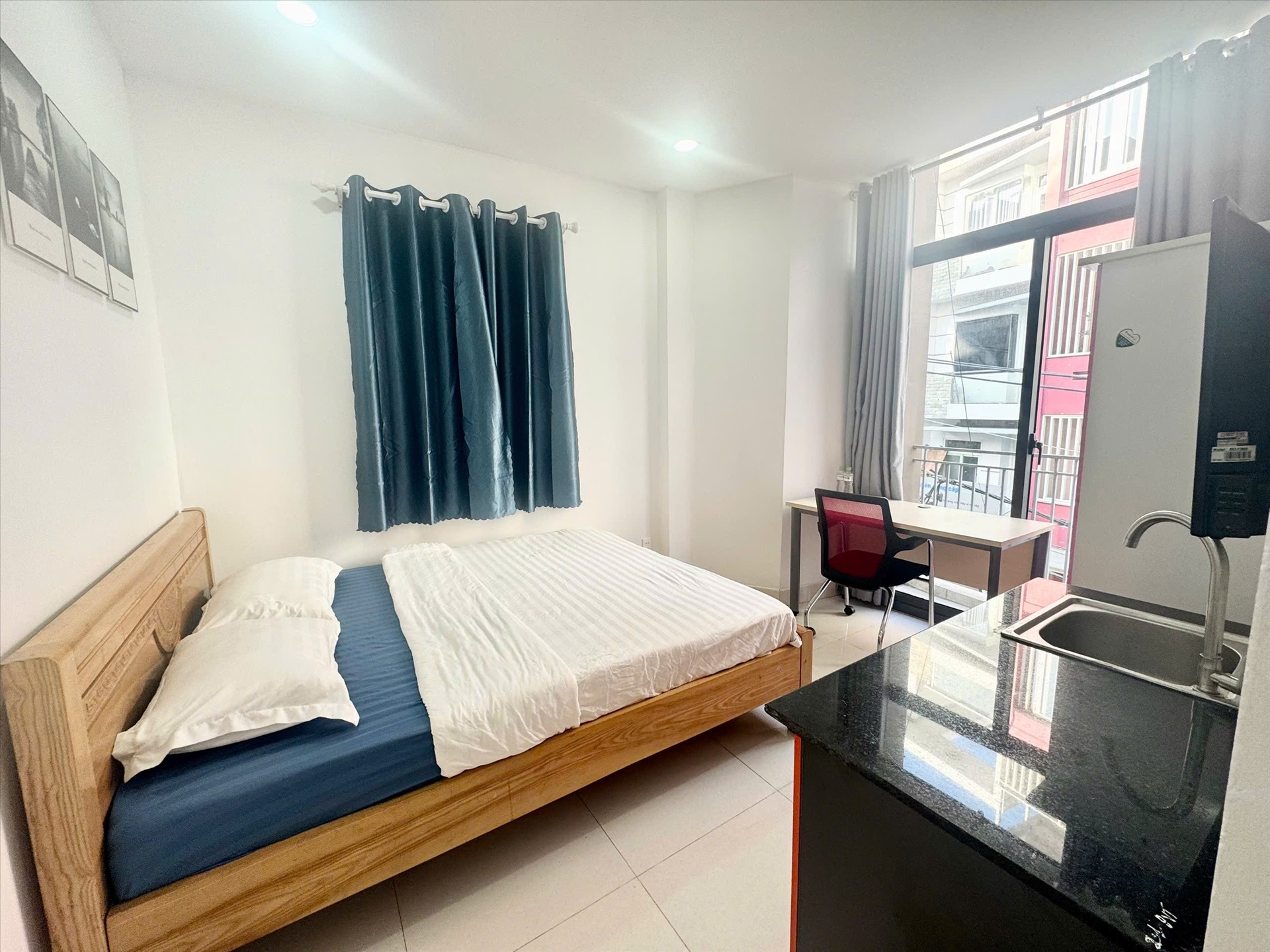 Phòng trọ Studio 25m2 tại CM House Bùi Văn Thêm - Phú Nhuận - Phòng ngủ