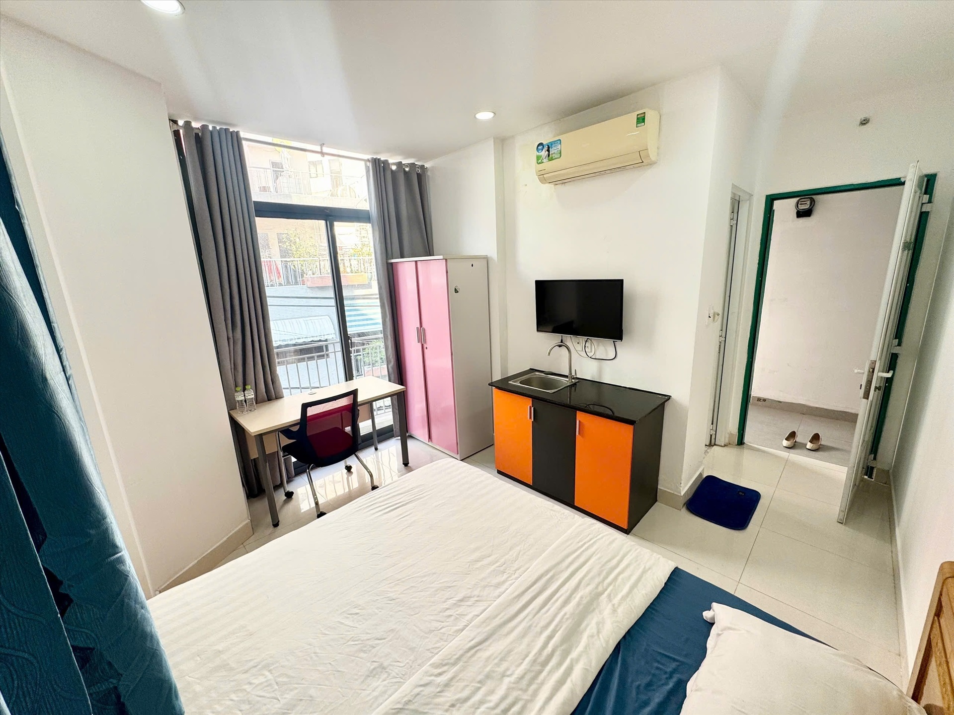 Phòng trọ Studio 25m2 tại CM House Bùi Văn Thêm - Phú Nhuận - Phòng ngủ