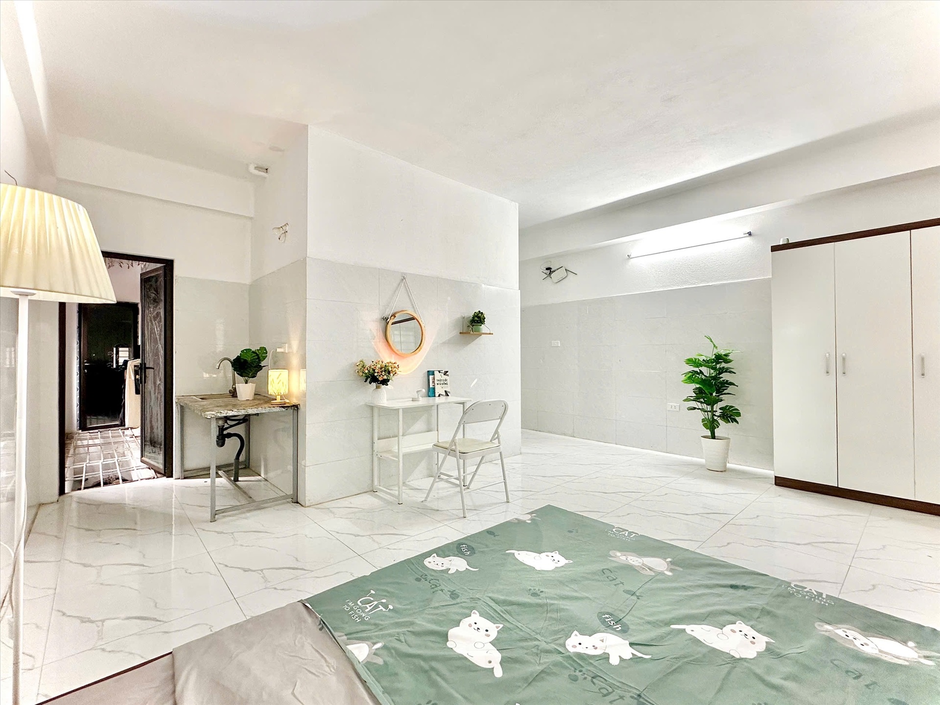 Phòng trọ Studio 30m2 tại Timehouse 2 Kiều Mai - Bắc Từ Liêm - Phòng khách