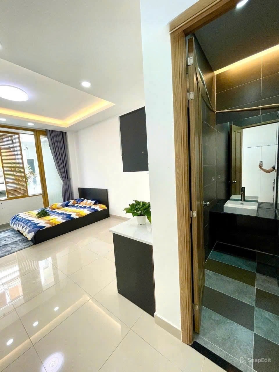 Phòng trọ Studio 35m2 tại Anh Ng House Lê Văn Sỹ - Quận 3 - Phòng ngủ