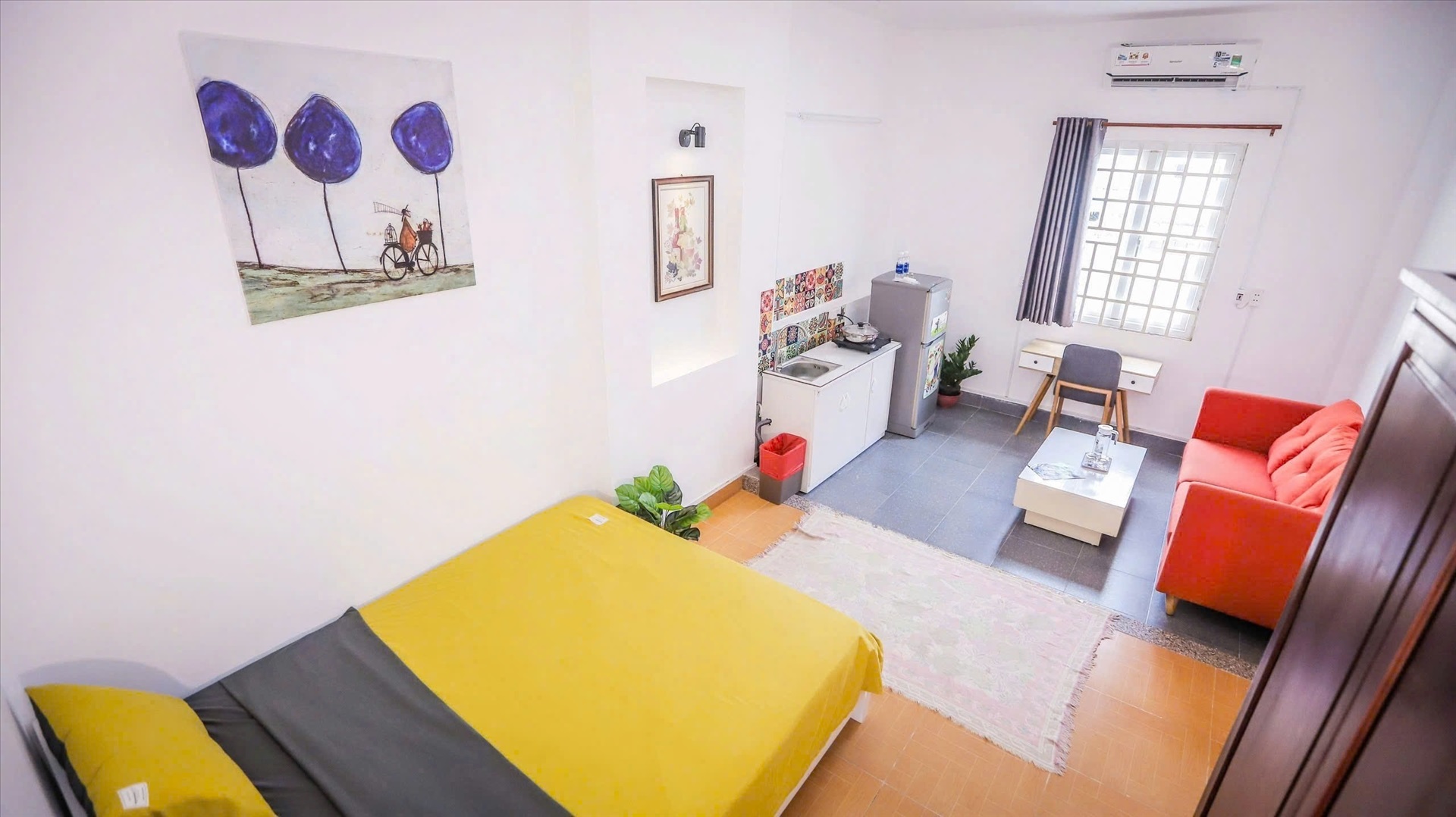 Phòng trọ Studio 30m2 tại Sweet Home Nguyễn Hữu Cảnh - Bình Thạnh - Phòng ngủ