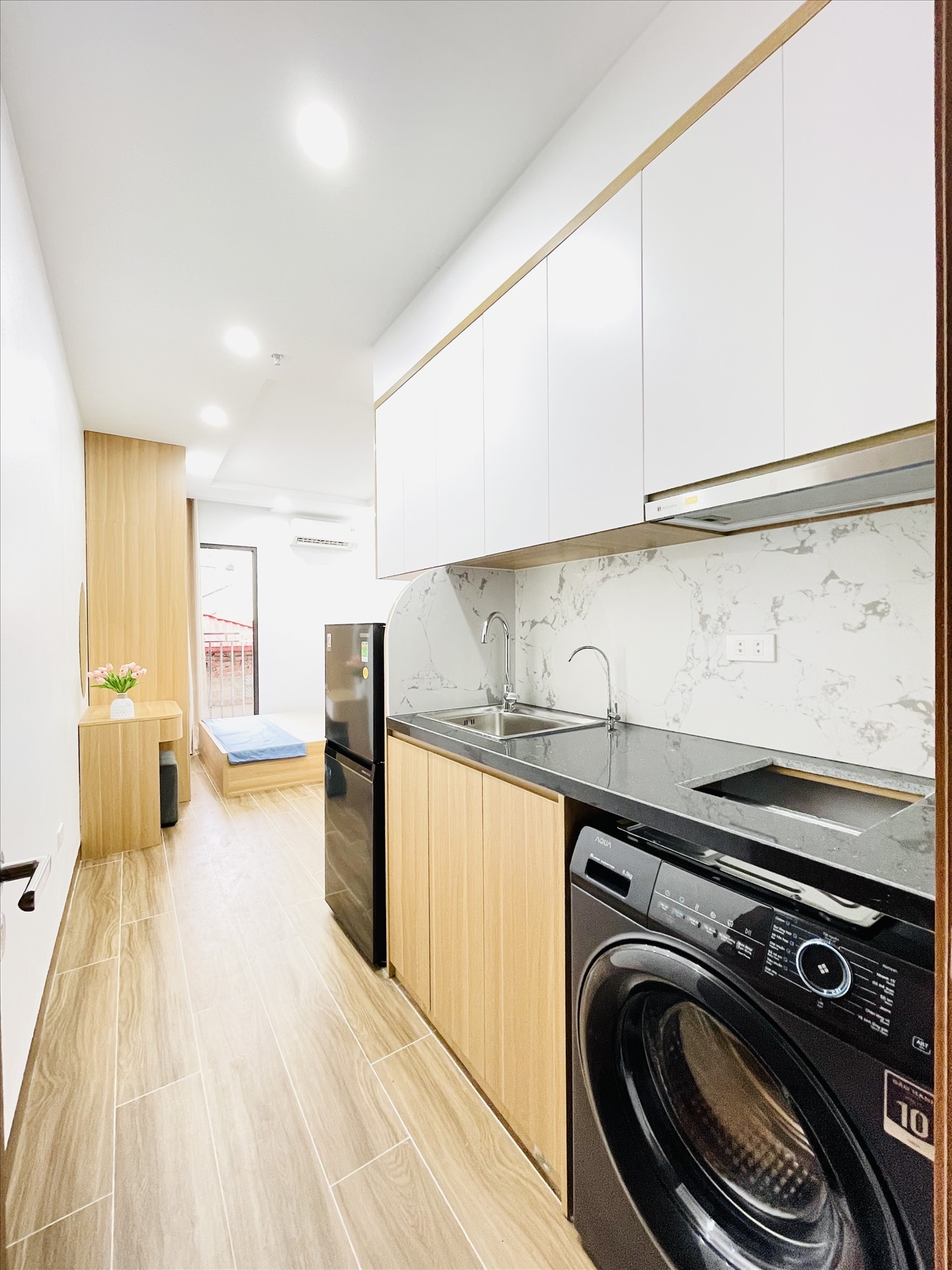 Phòng trọ Studio 30m2 tại Friends Team Tô Vĩnh Diện - Thanh Xuân - Phòng bếp