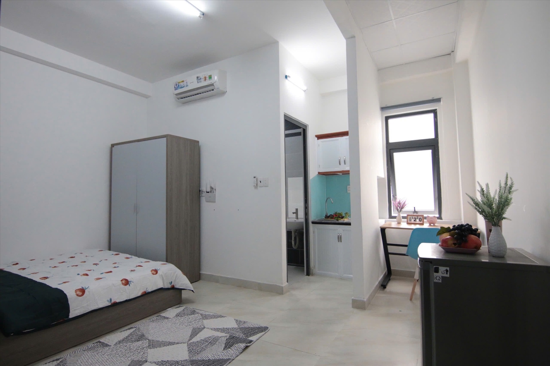 Phòng trọ Studio 25m2 tại Phúc Gia House Nơ Trang Long - Bình Thạnh - Phòng ngủ