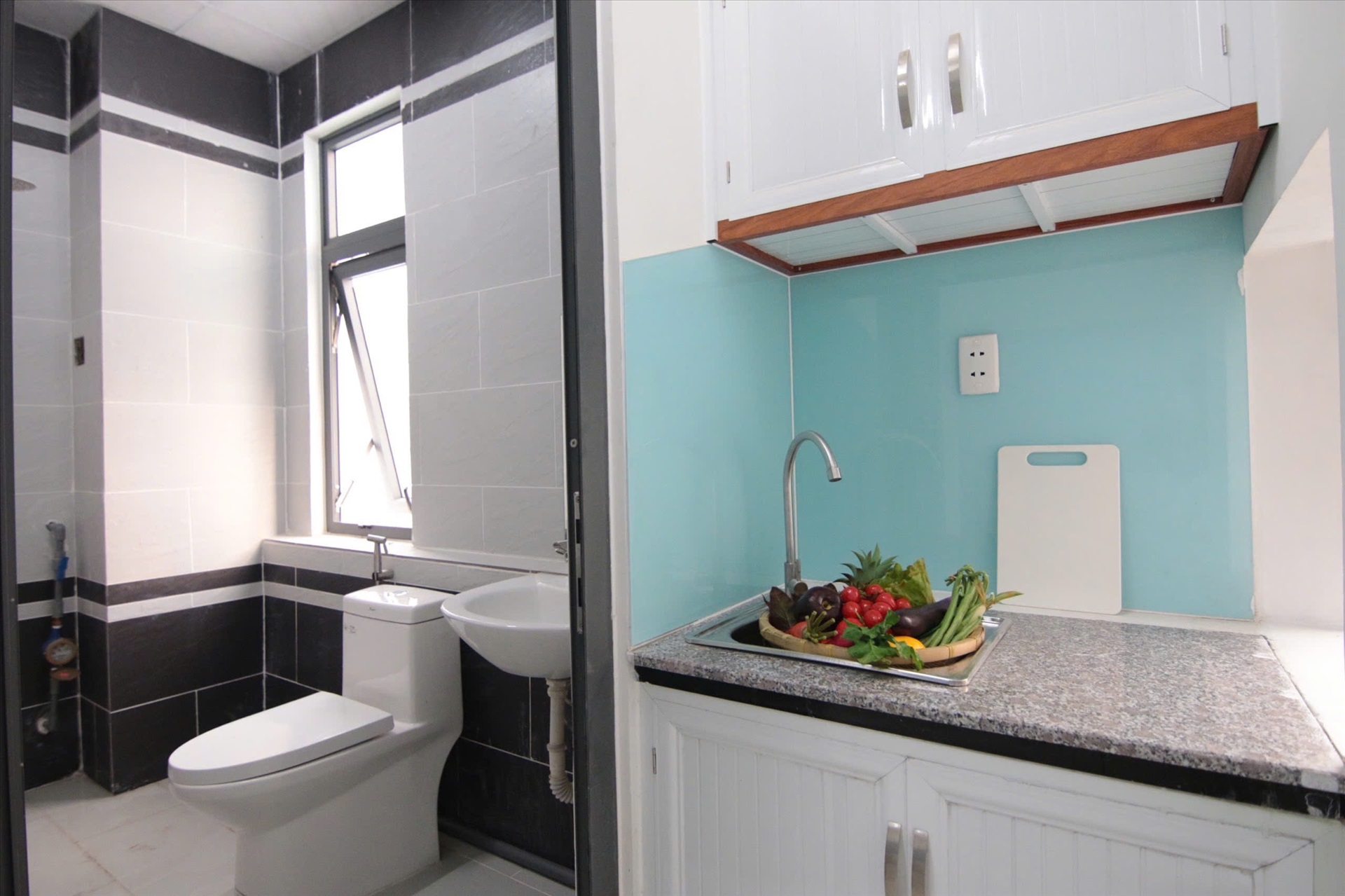Phòng trọ Studio 25m2 tại Phúc Gia House Nơ Trang Long - Bình Thạnh - Phòng bếp