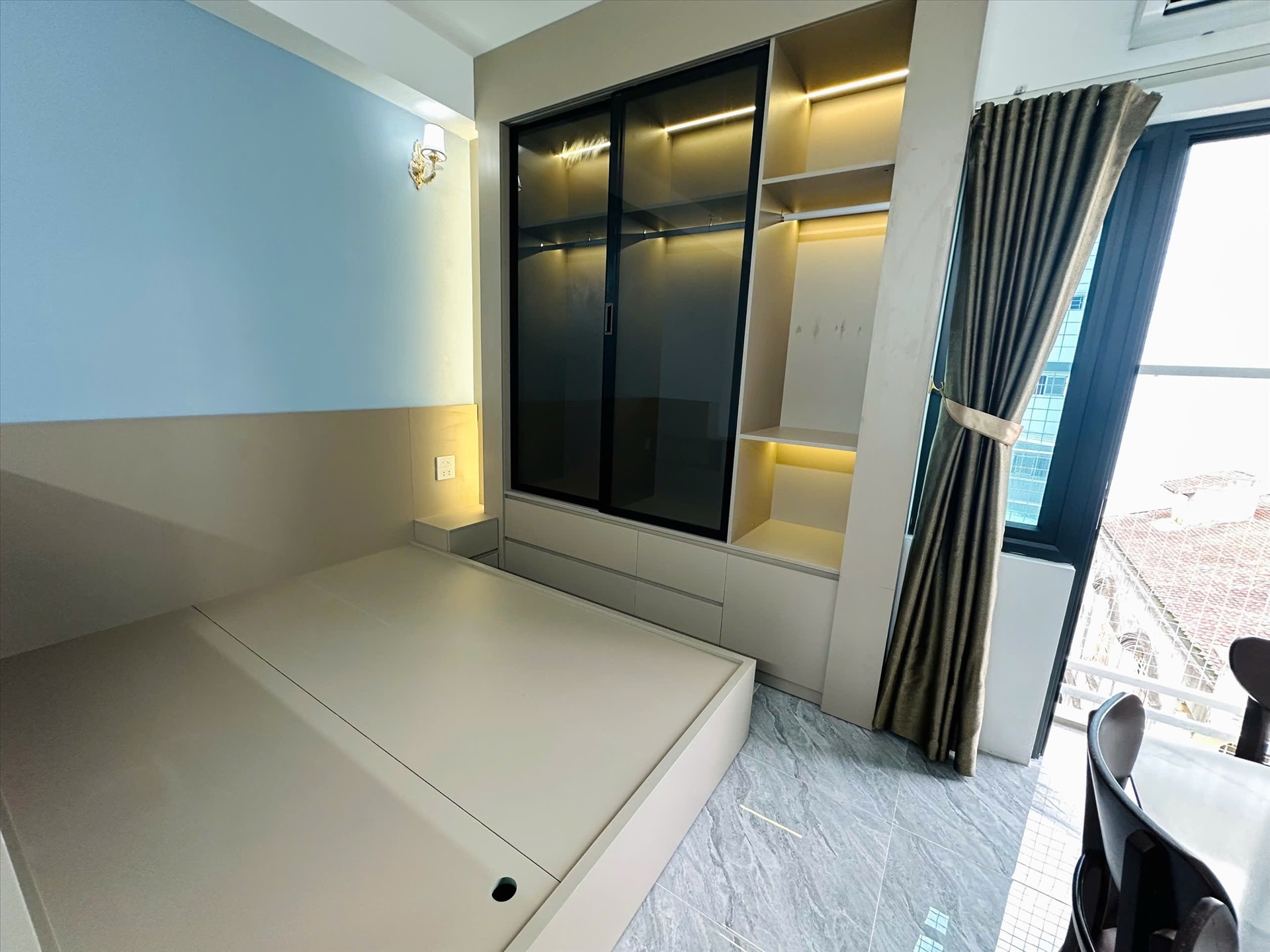 Phòng trọ Studio 30m2 tại  TT House Chùa Láng - Đống Đa - Phòng ngủ