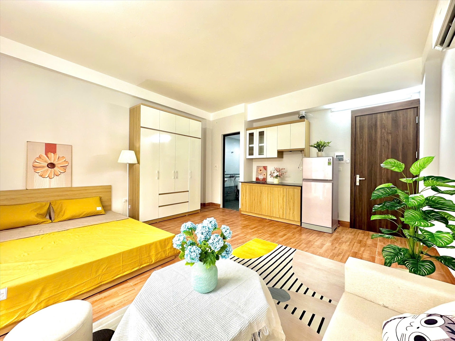 Phòng trọ Studio 30m2 tại Time House 9 Cổ Nhuế -  Bắc Từ Liêm - Phòng khách