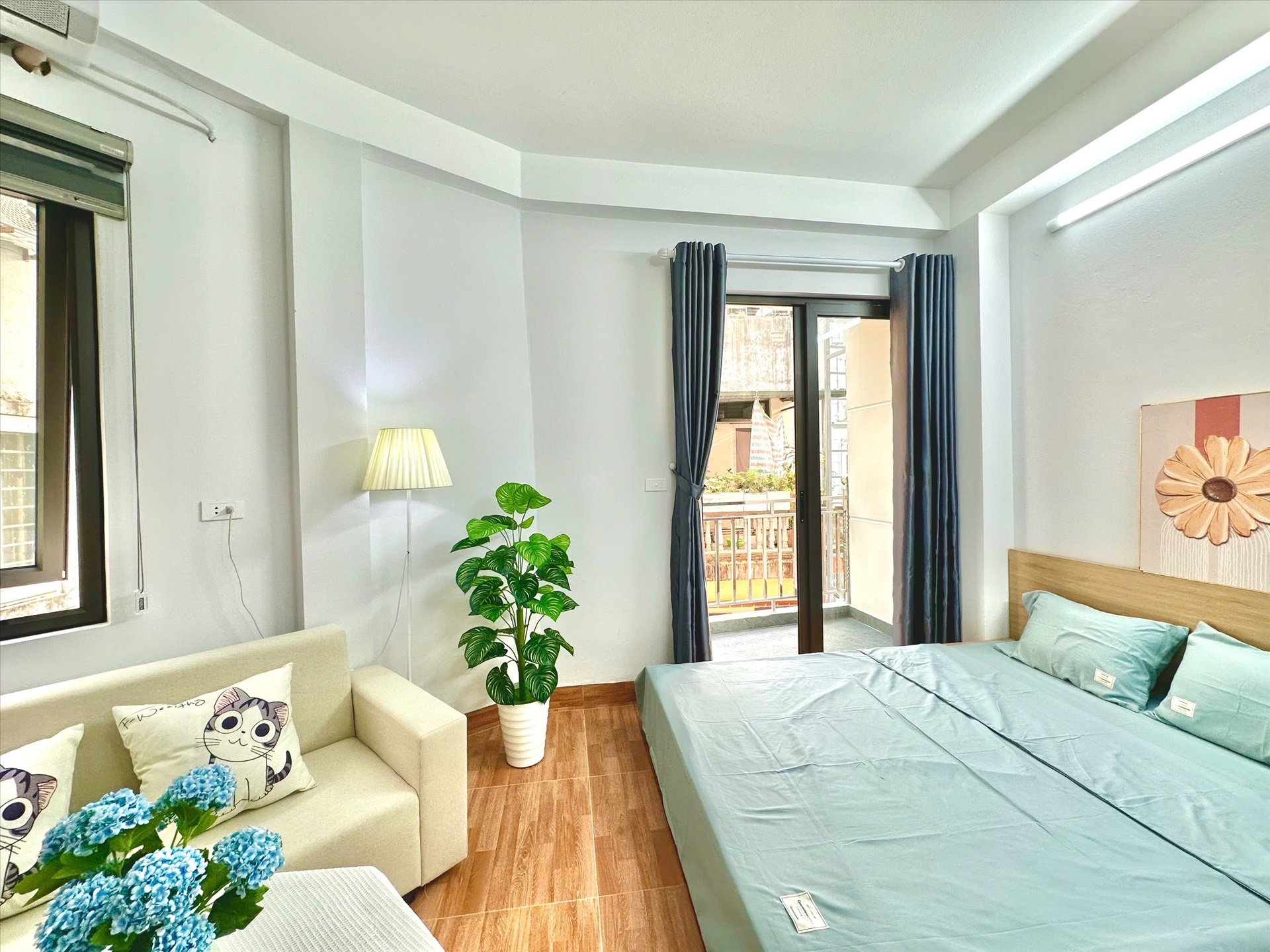 Phòng trọ Studio 30m2 tại Time House 9 Cổ Nhuế -  Bắc Từ Liêm - Phòng ngủ