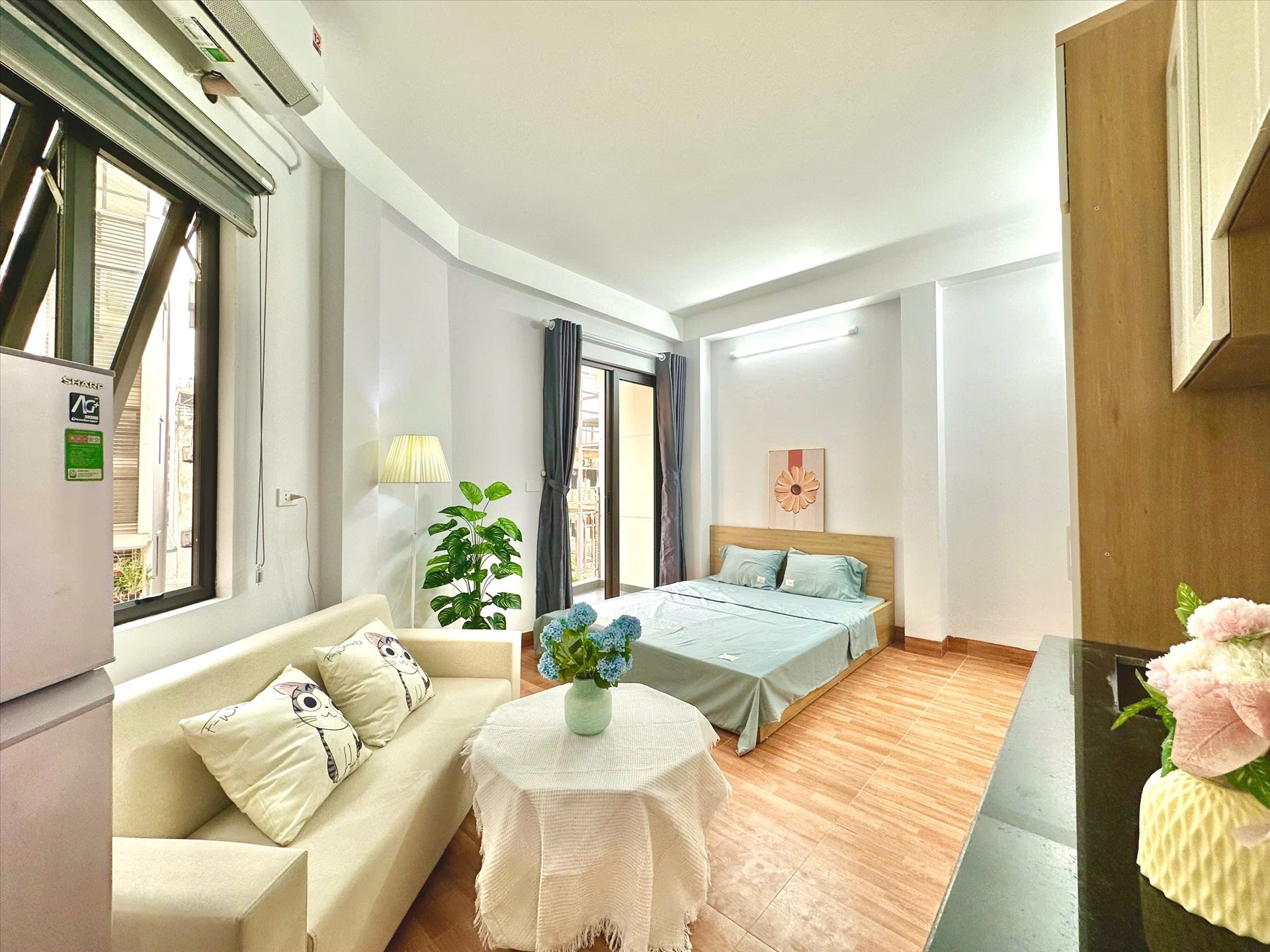 Phòng trọ Studio 30m2 tại Time House 9 Cổ Nhuế -  Bắc Từ Liêm - Phòng ngủ