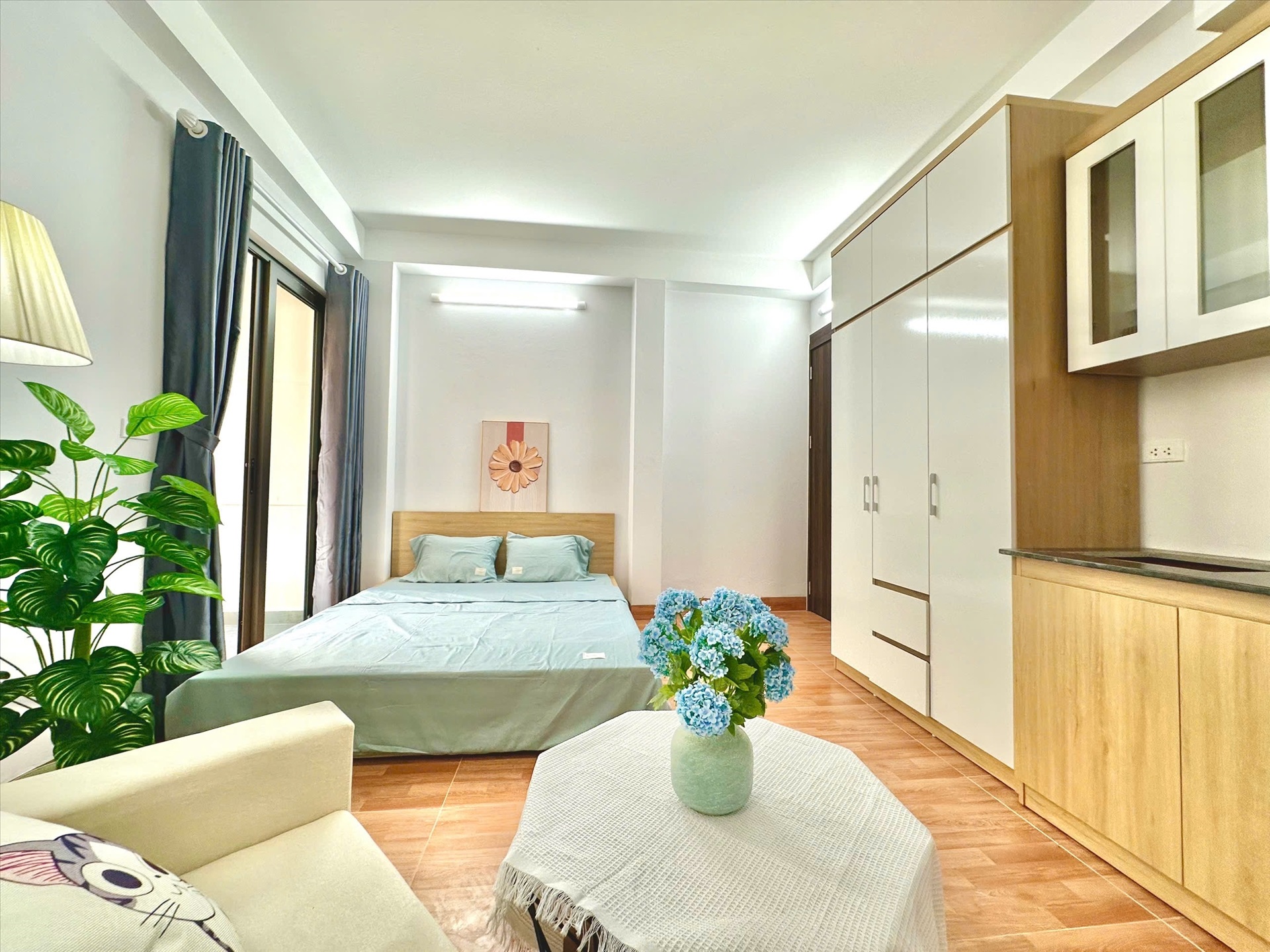 Phòng trọ Studio 30m2 tại Time House 9 Cổ Nhuế -  Bắc Từ Liêm - Phòng ngủ