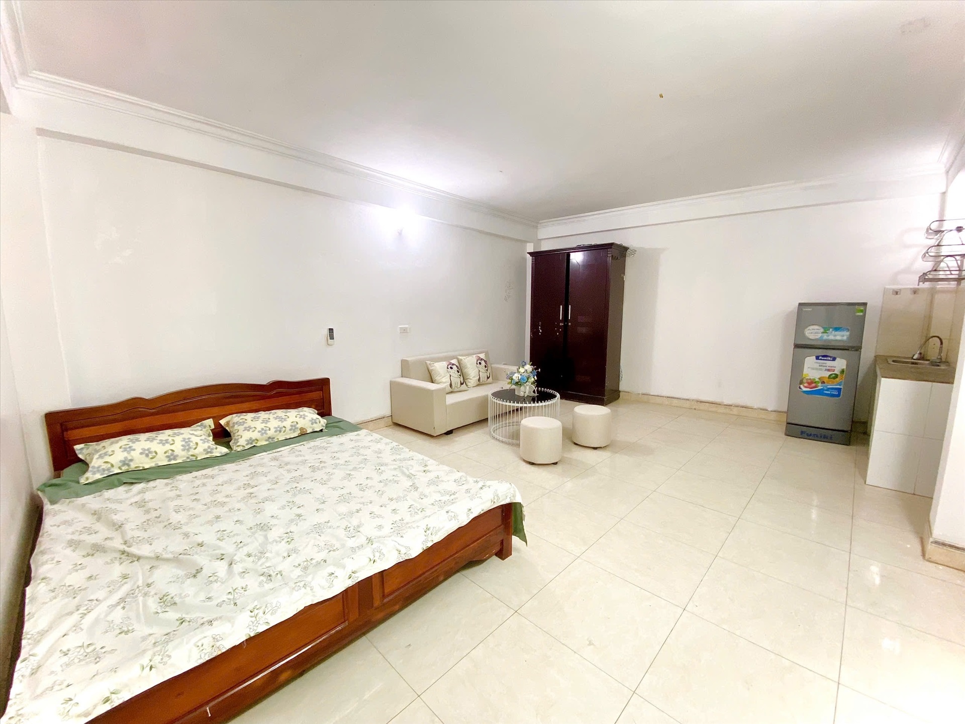 Phòng trọ Studio 25m2 tại Time House Phú Kiều - Bắc Từ Liêm - Phòng ngủ